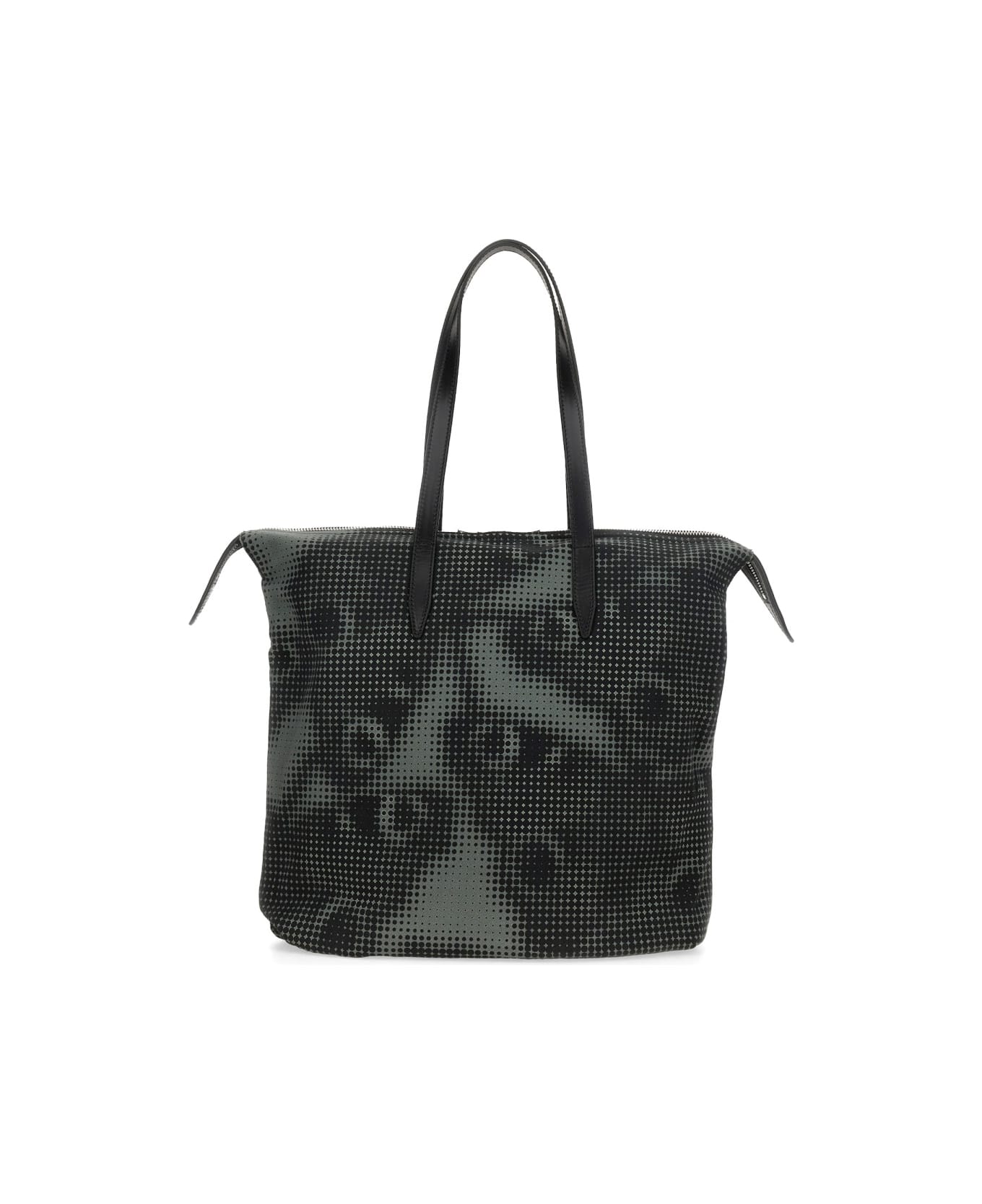 Dries Van Noten Printed Cotton Denim Tote Bag - BLACK