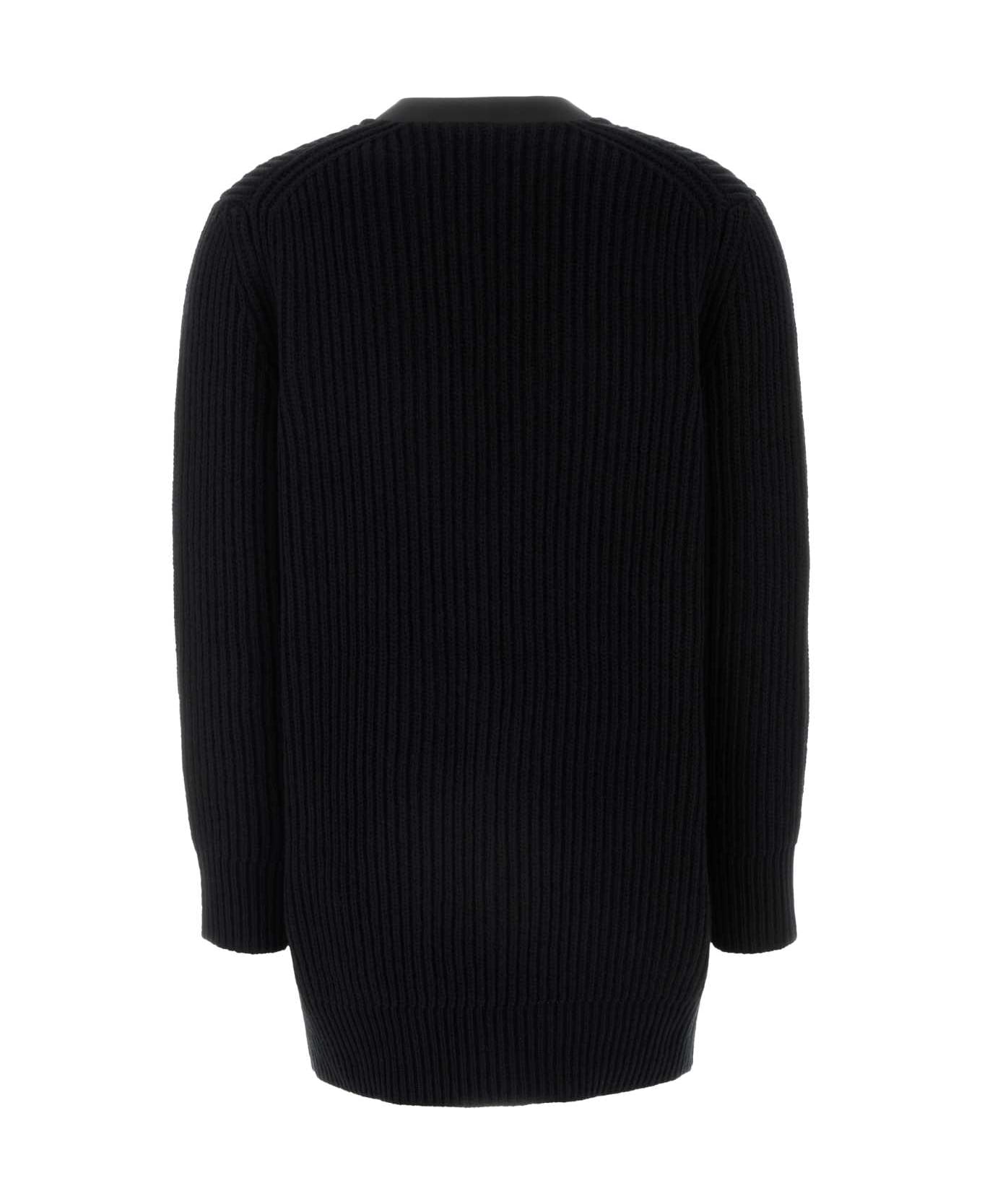 Ferragamo Black Wool Cardigan - NERO