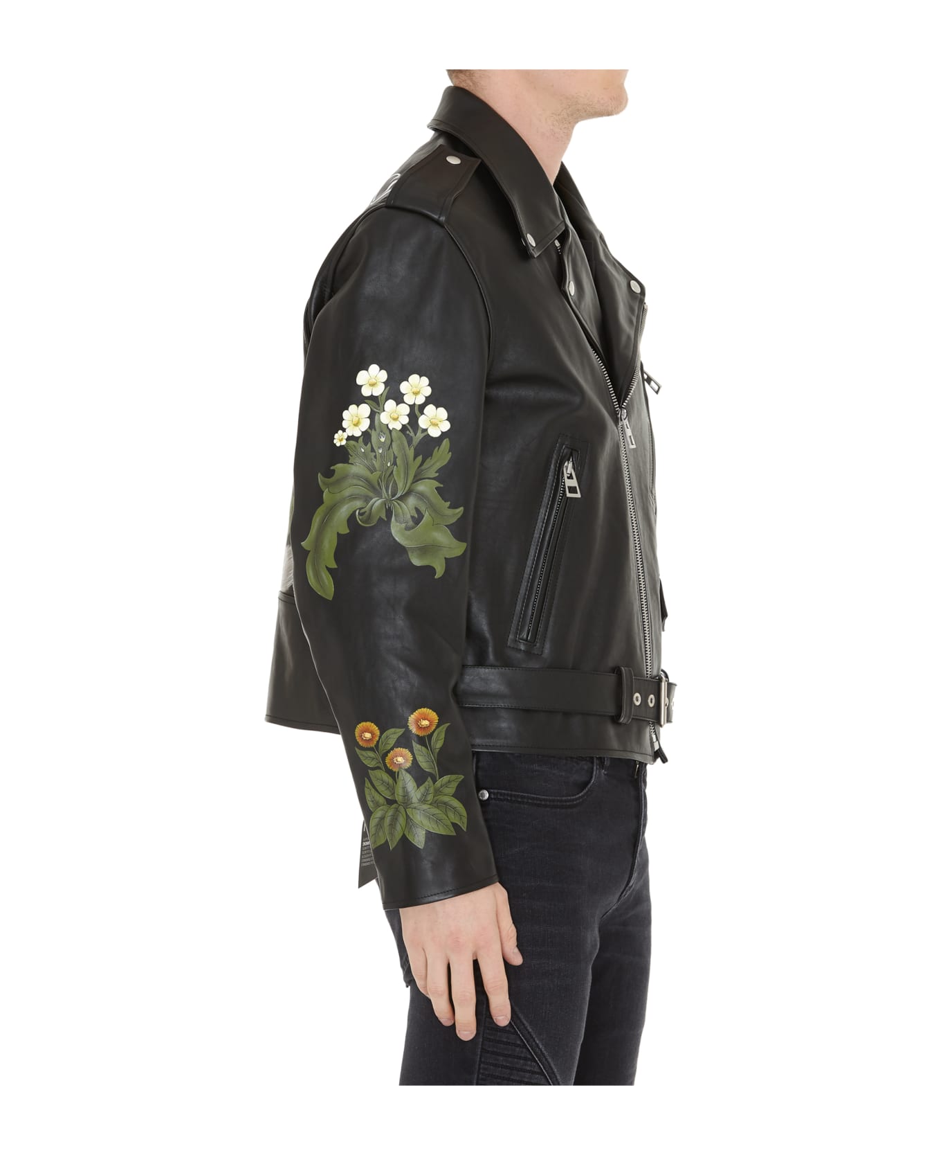 Loewe Biker Leather Jacket - Black