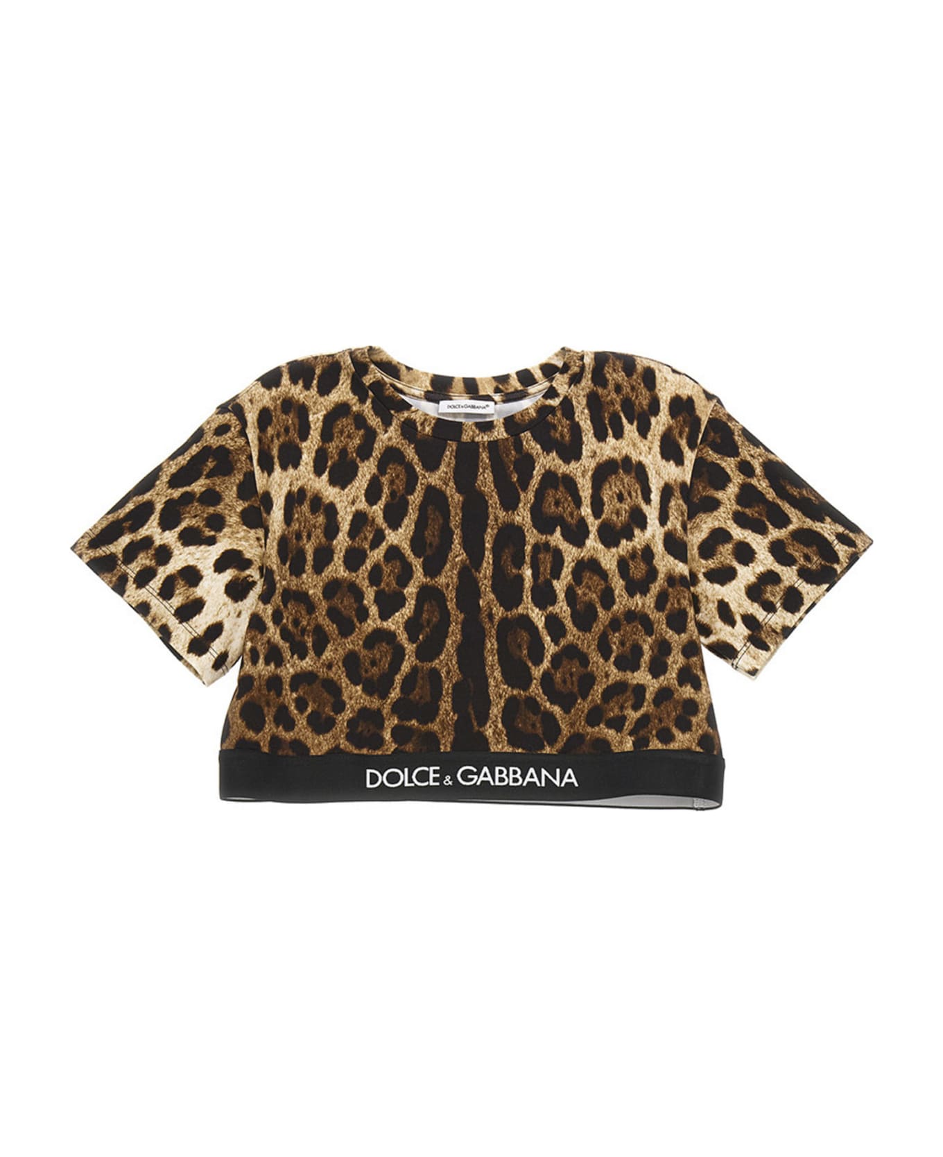 Dolce & Gabbana Animal Print T-shirt - Brown