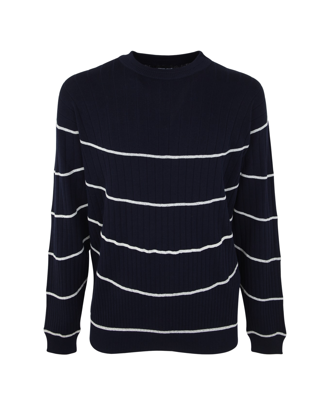 Giorgio Armani Striped Pullover - Ubwf Blue
