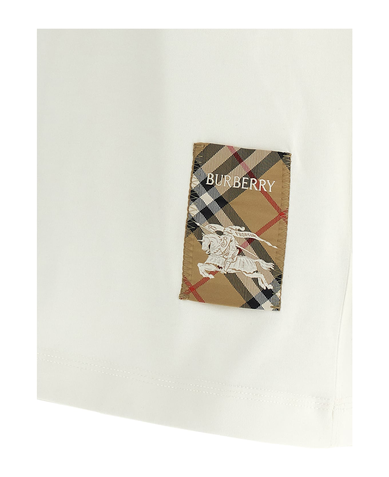 Burberry Check T-shirt - White