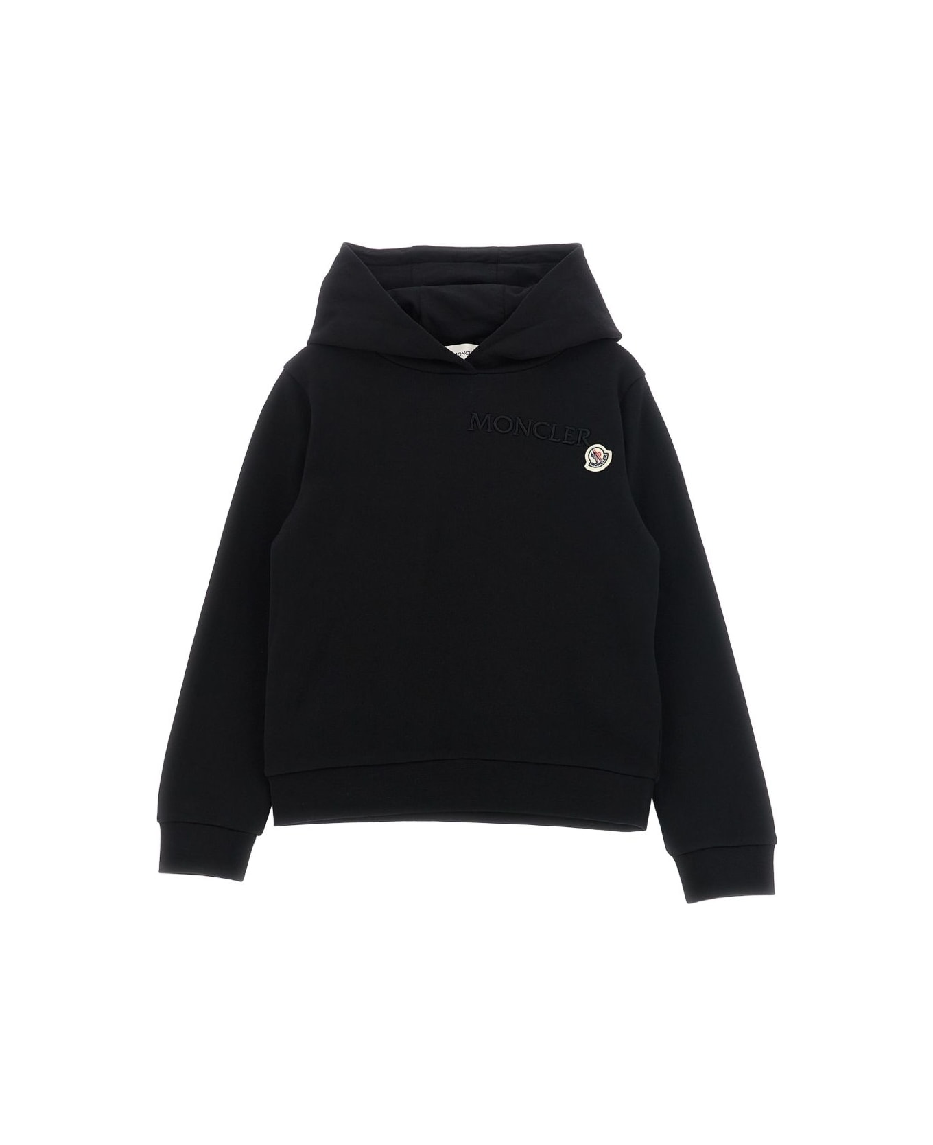 Moncler Enfant Logo Hoodie - Black