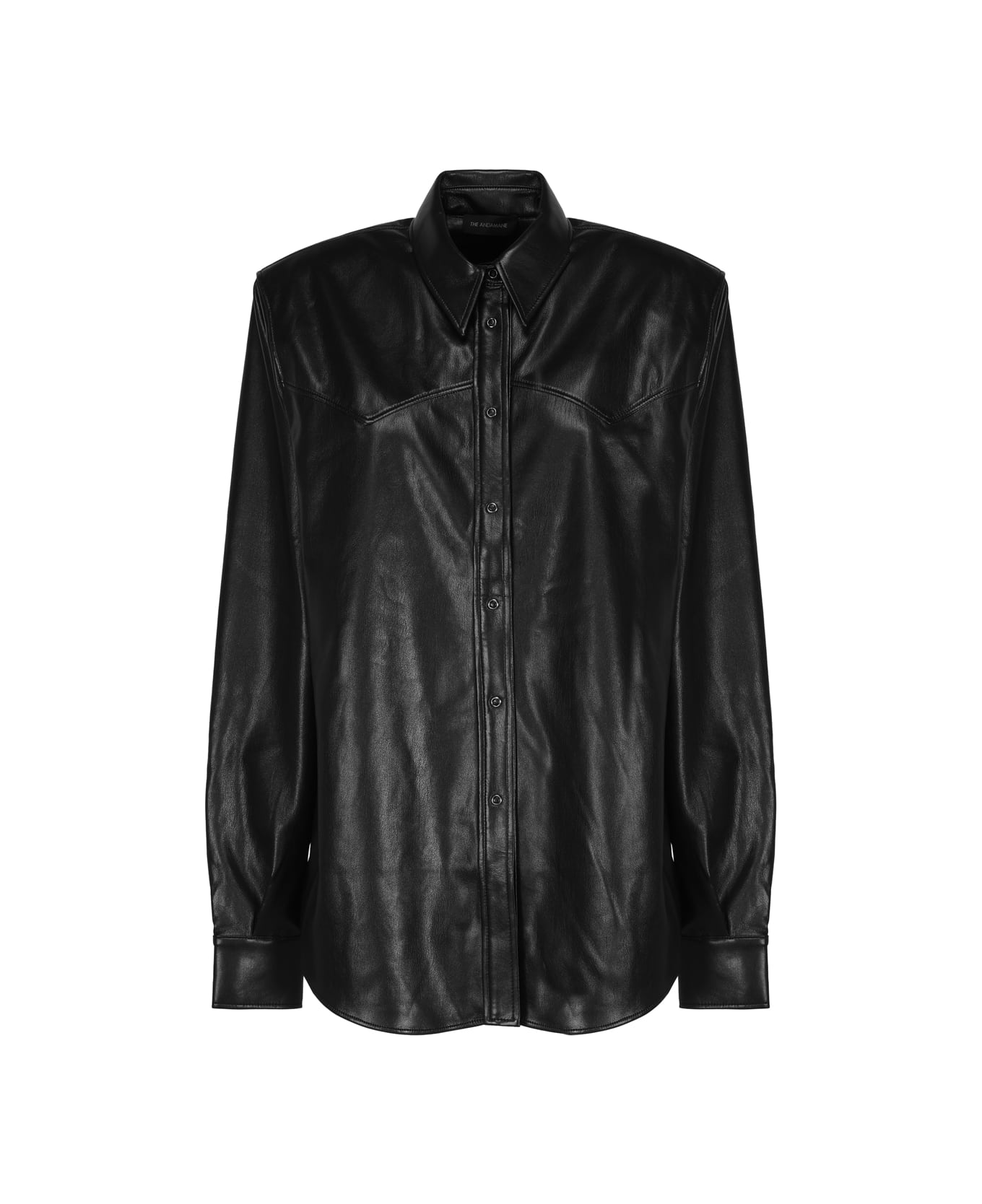 The Andamane Calfskin Shirt - Black シャツ