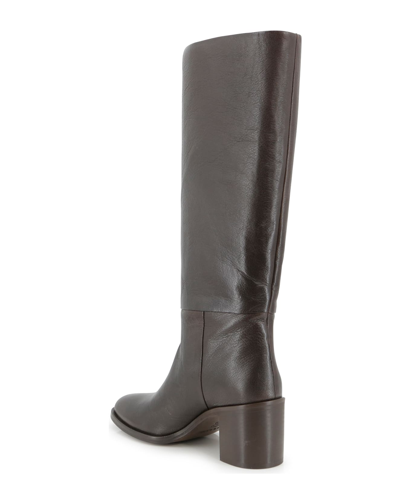 Parosh Leather Boots - Dark Brown