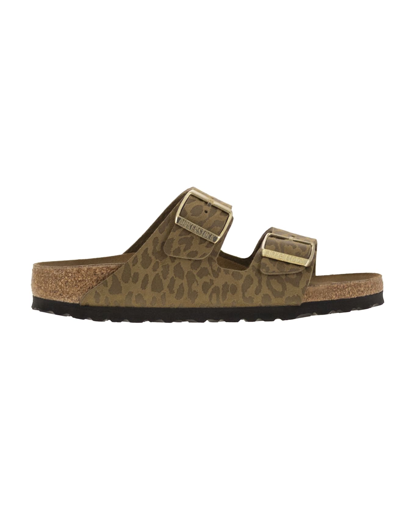 Birkenstock Arizona Leo - Sandal With Buckles And Animal Print - Brown