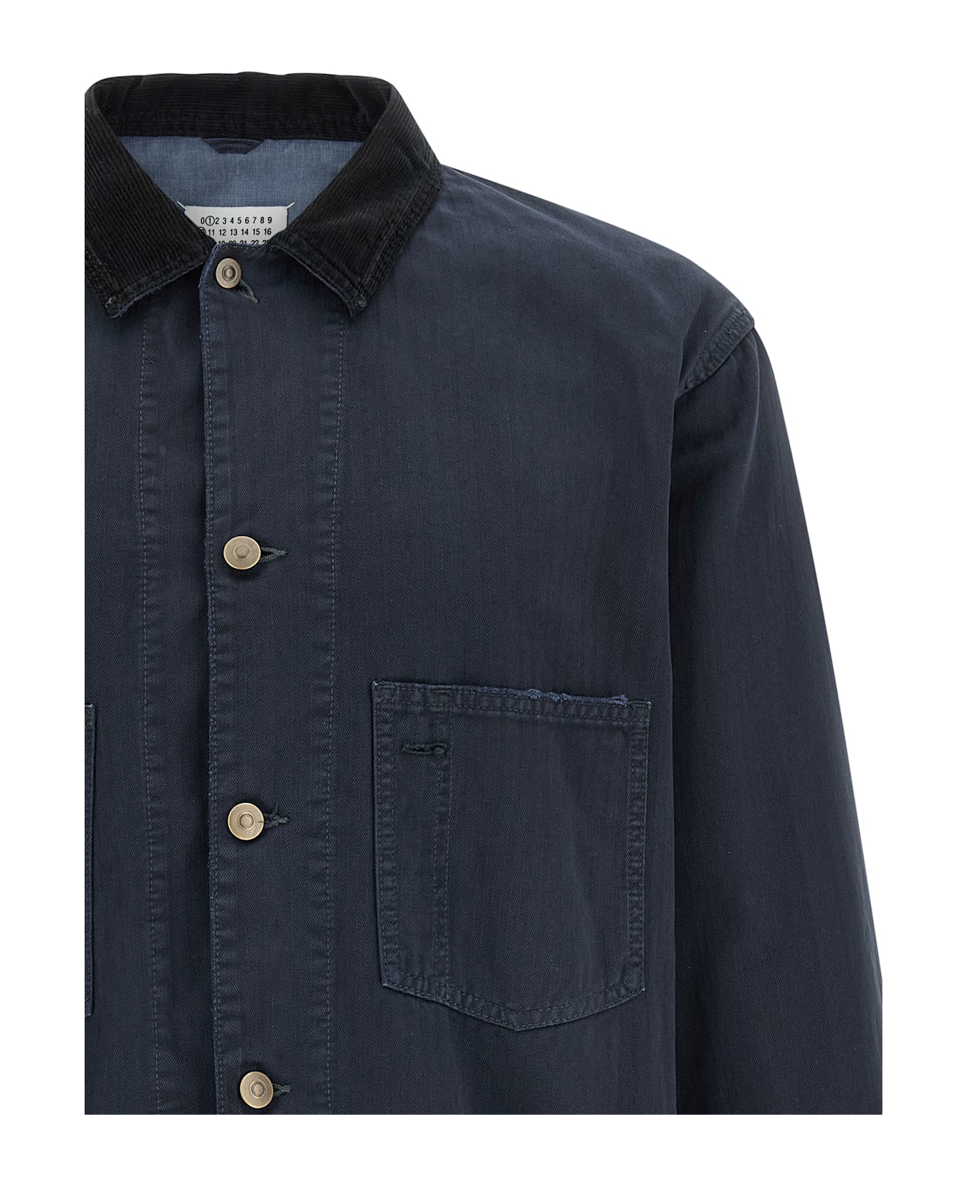 Maison Margiela Herringbone Jacket - Blue