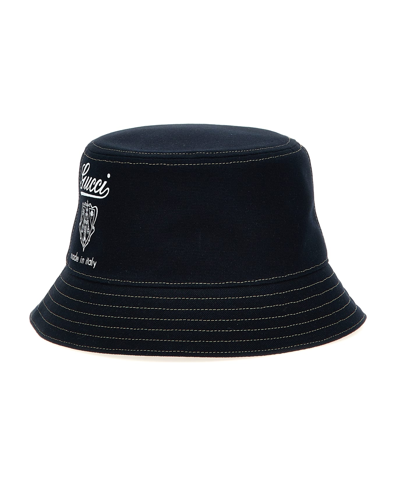 Gucci Coat Of Arms Bucket Hat - Blue