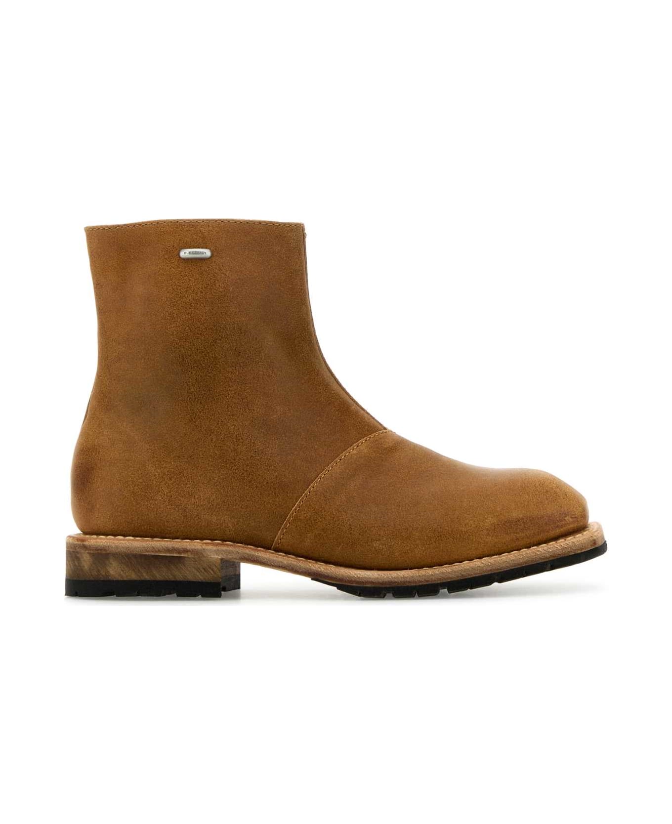 Our Legacy Camel Leather Engine Ankle Boots - SUNSET SAND PRIMAL SUEDE