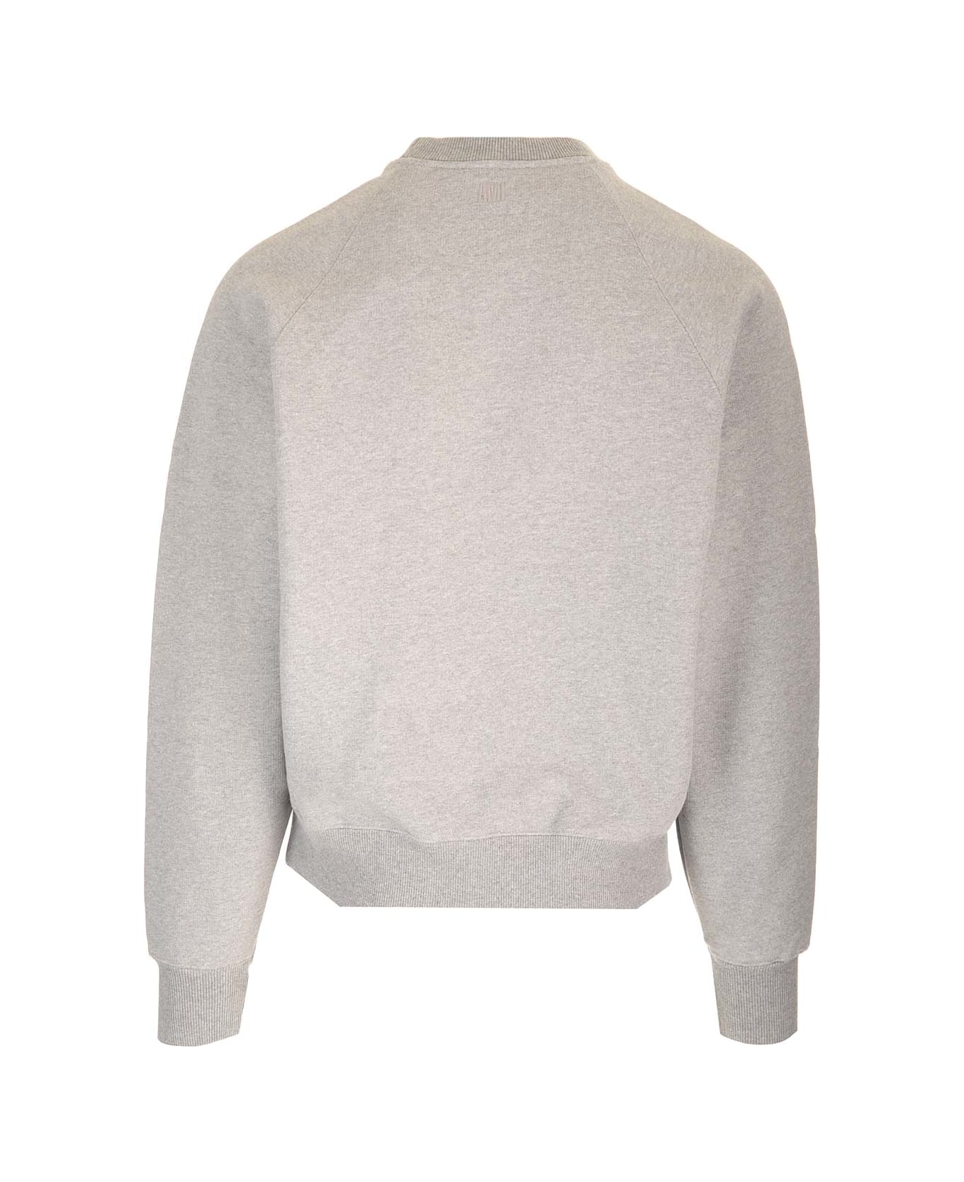 Ami Alexandre Mattiussi Grey Sweatshirt With Mini Logo - GREY