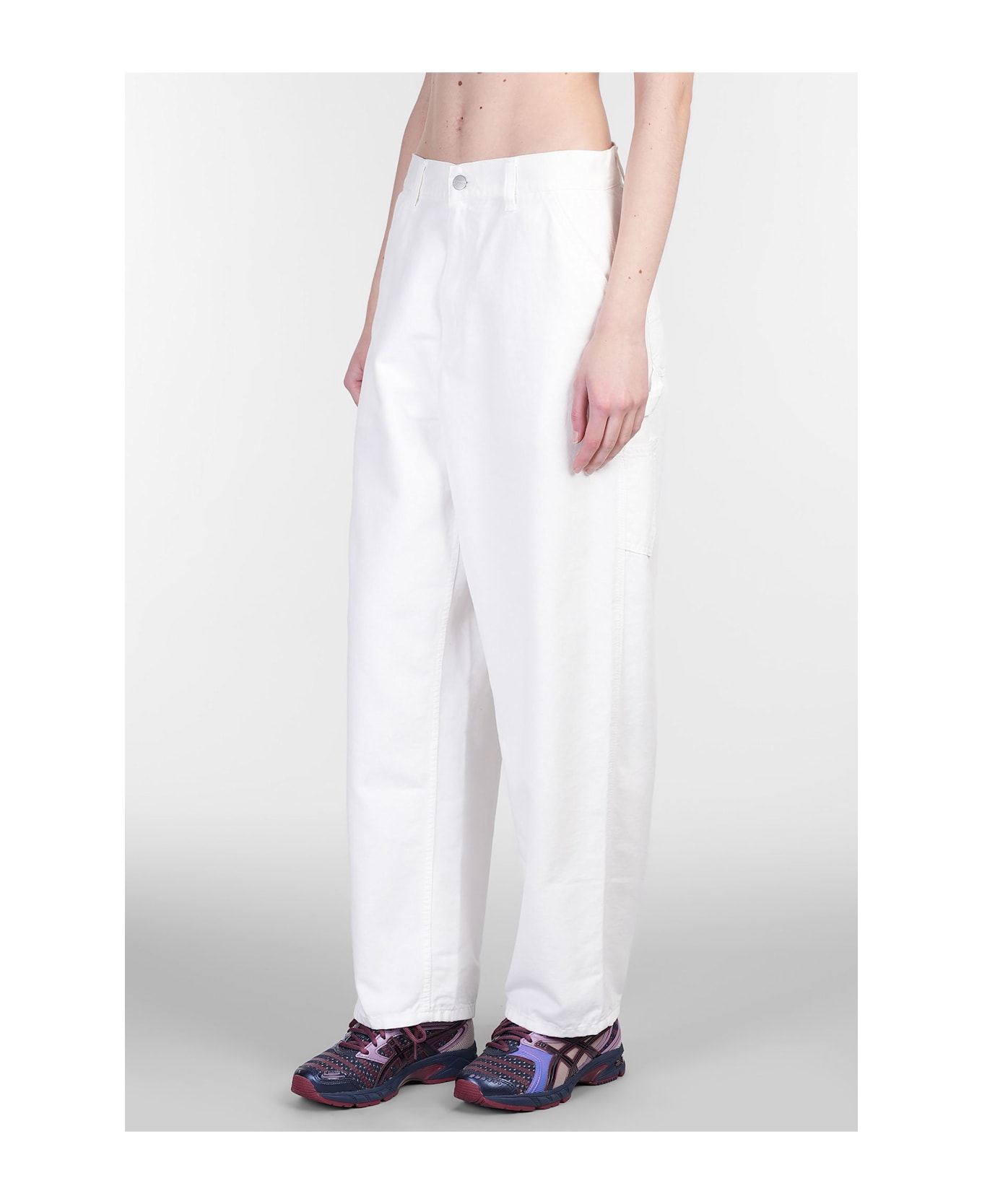 Carhartt Brandon Single Knee Pants In White Cotton - white
