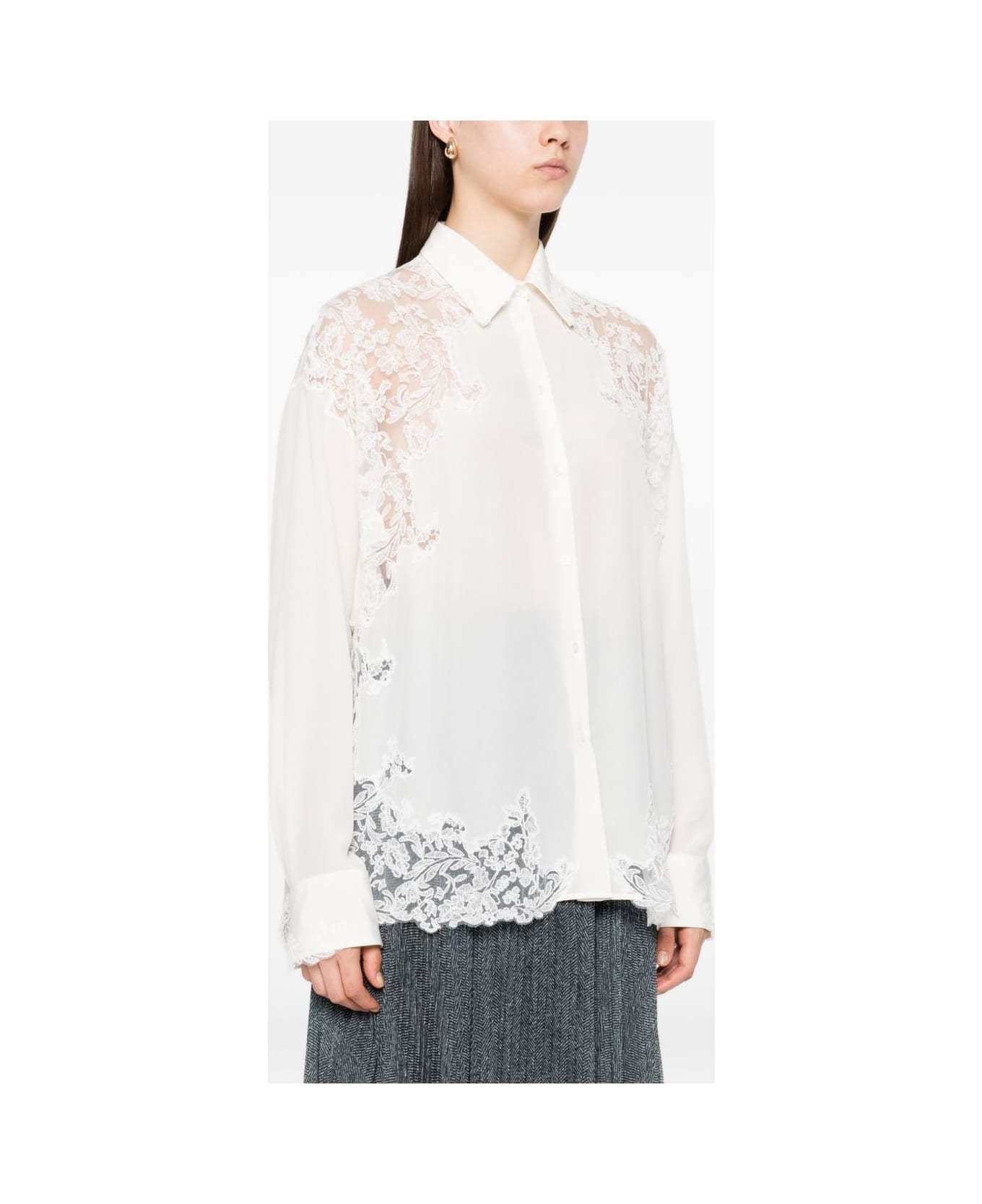 Ermanno Scervino Silk Shirt - White