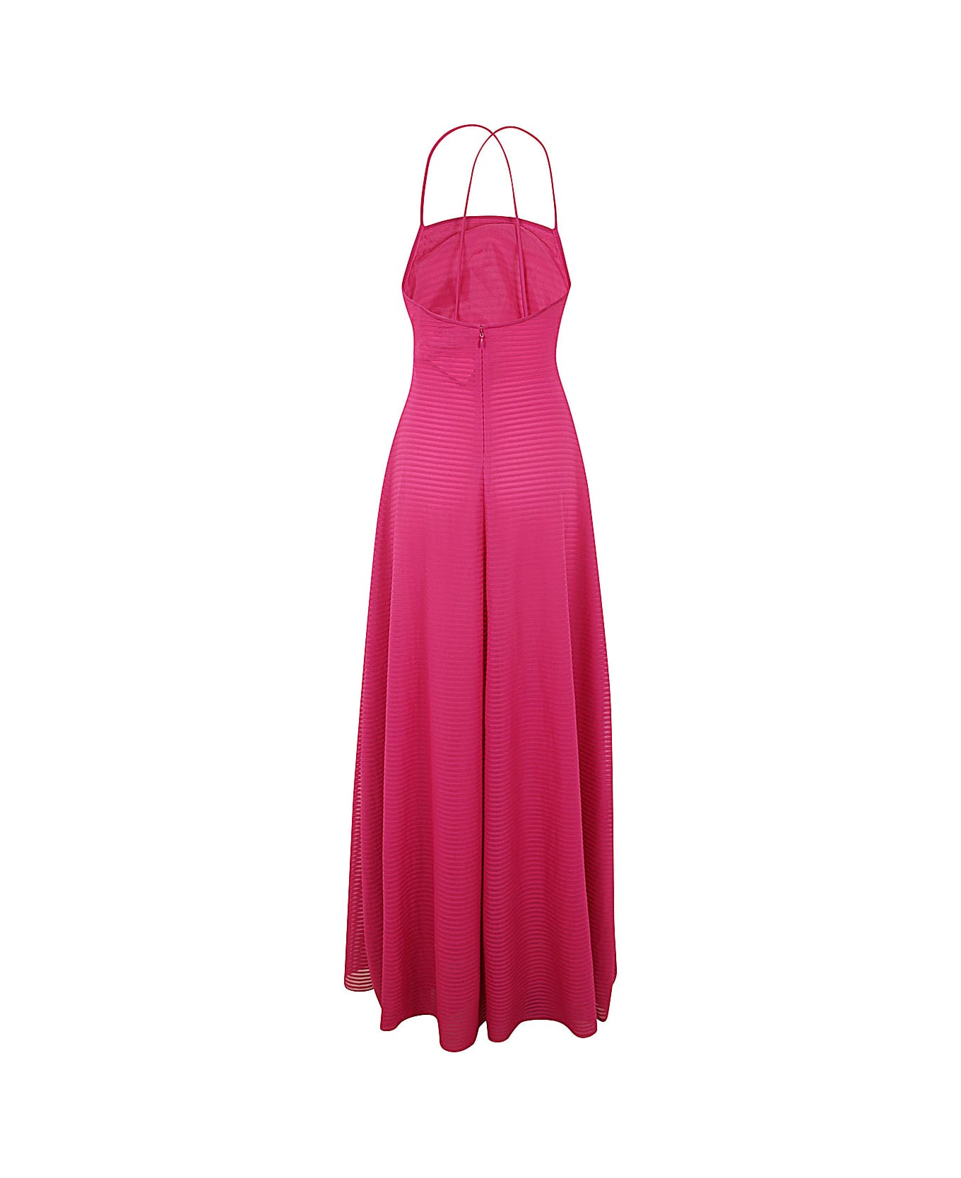 Emporio Armani Striped Long Dress - Electric Pink