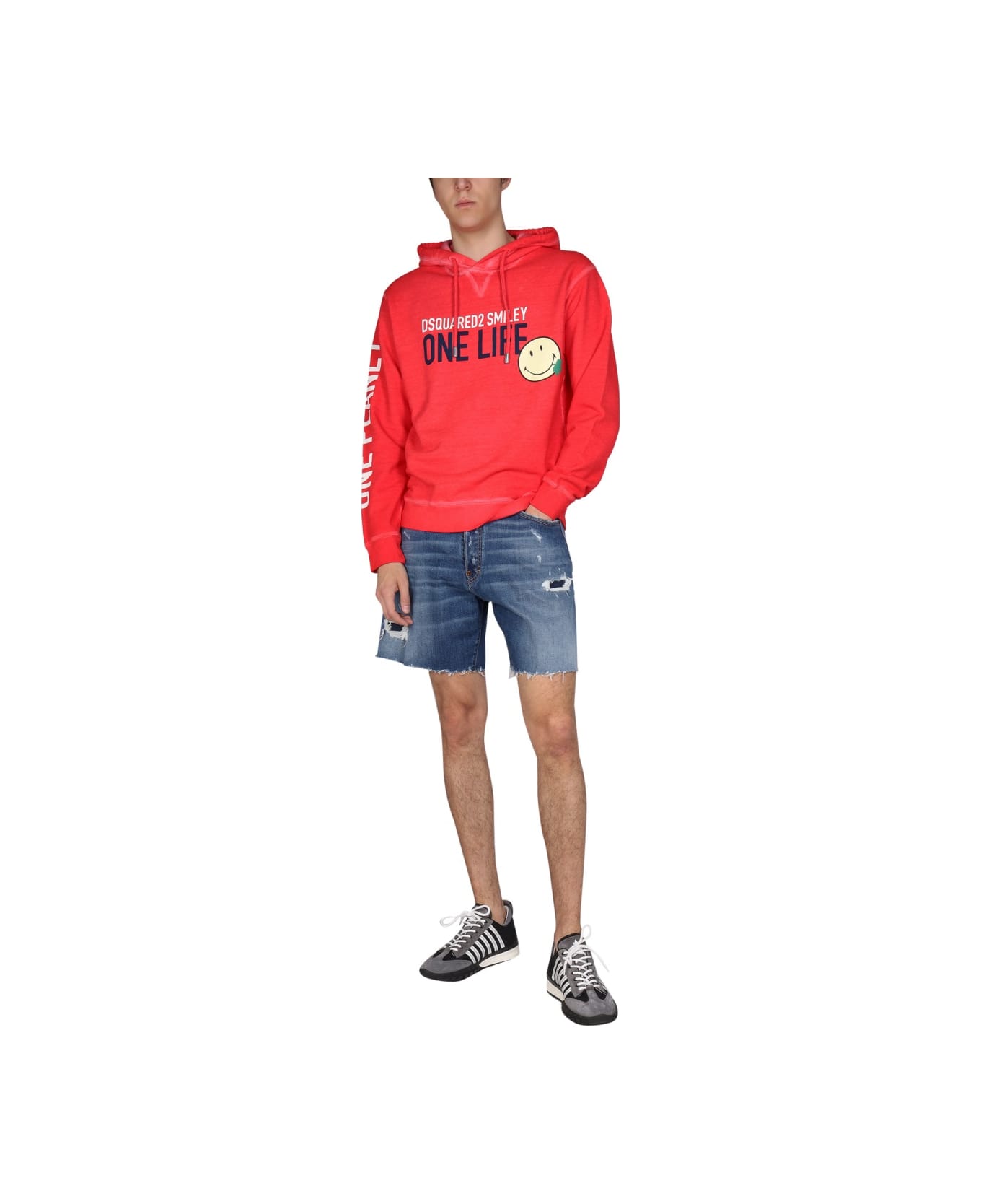 Dsquared2 "one Life One Planet Smiley" Sweatshirt - RED