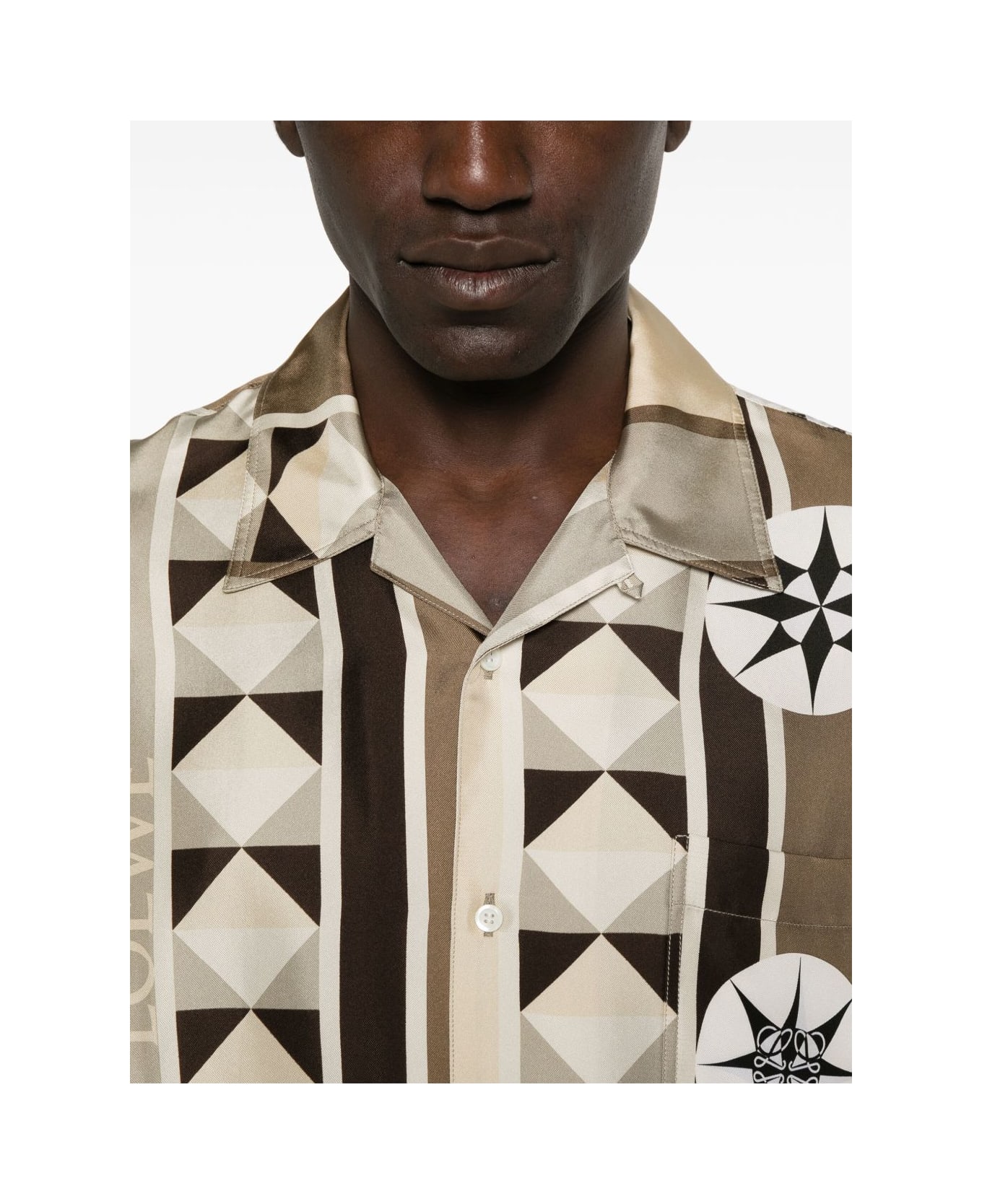 Loewe Printed Silk Shirt - Beige