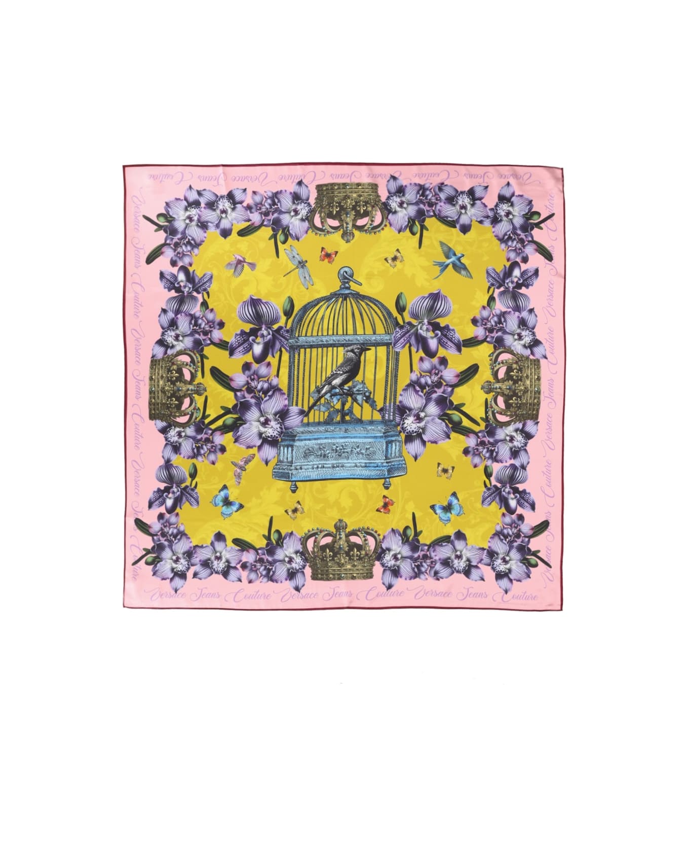 Versace Jeans Couture Silk Scarf - PINK