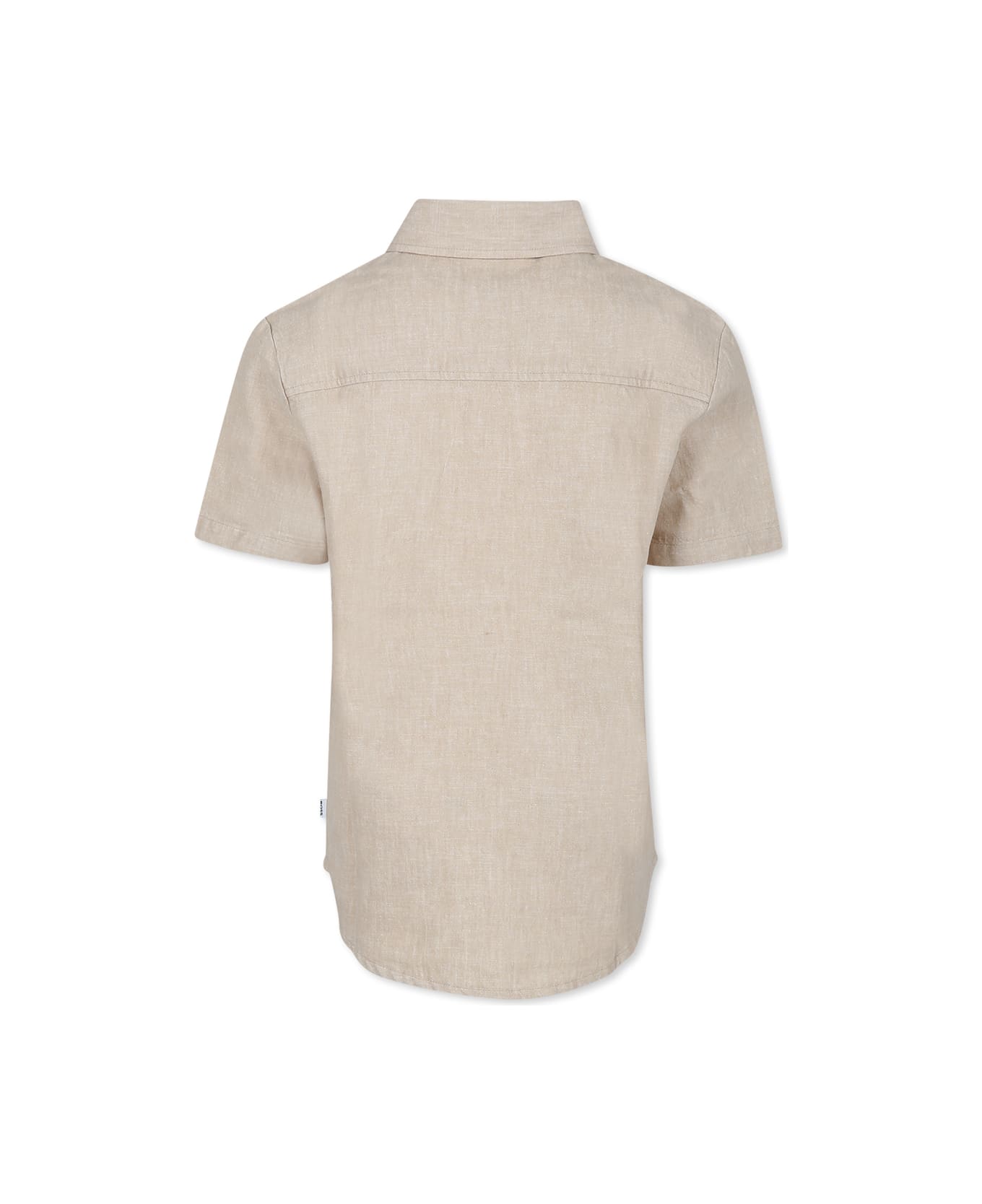 Hugo Boss Beihe Shirt For Boy With Logo - Beige