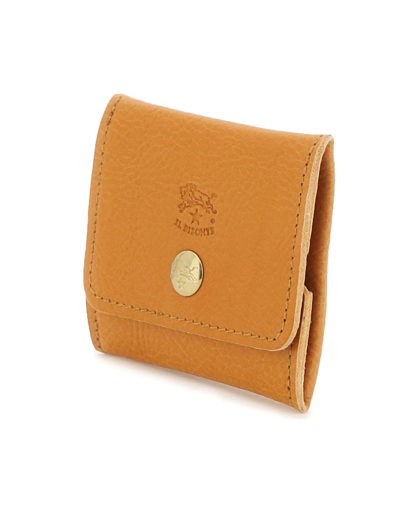 Il Bisonte Soft Calf Leather Coin Purse - MIELE (Orange)
