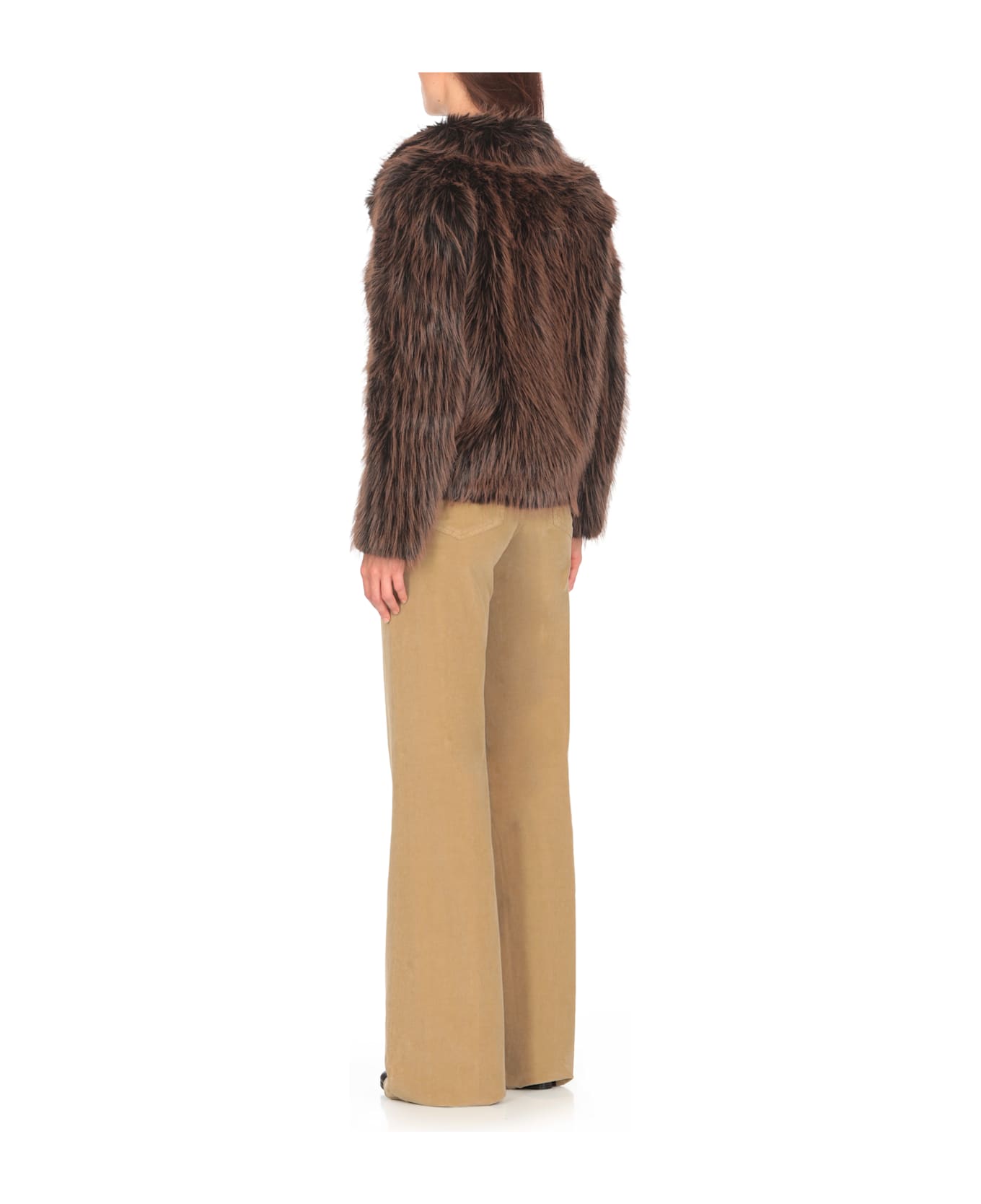 Valentini 1972 Eco Silver Fox Coat - Brown