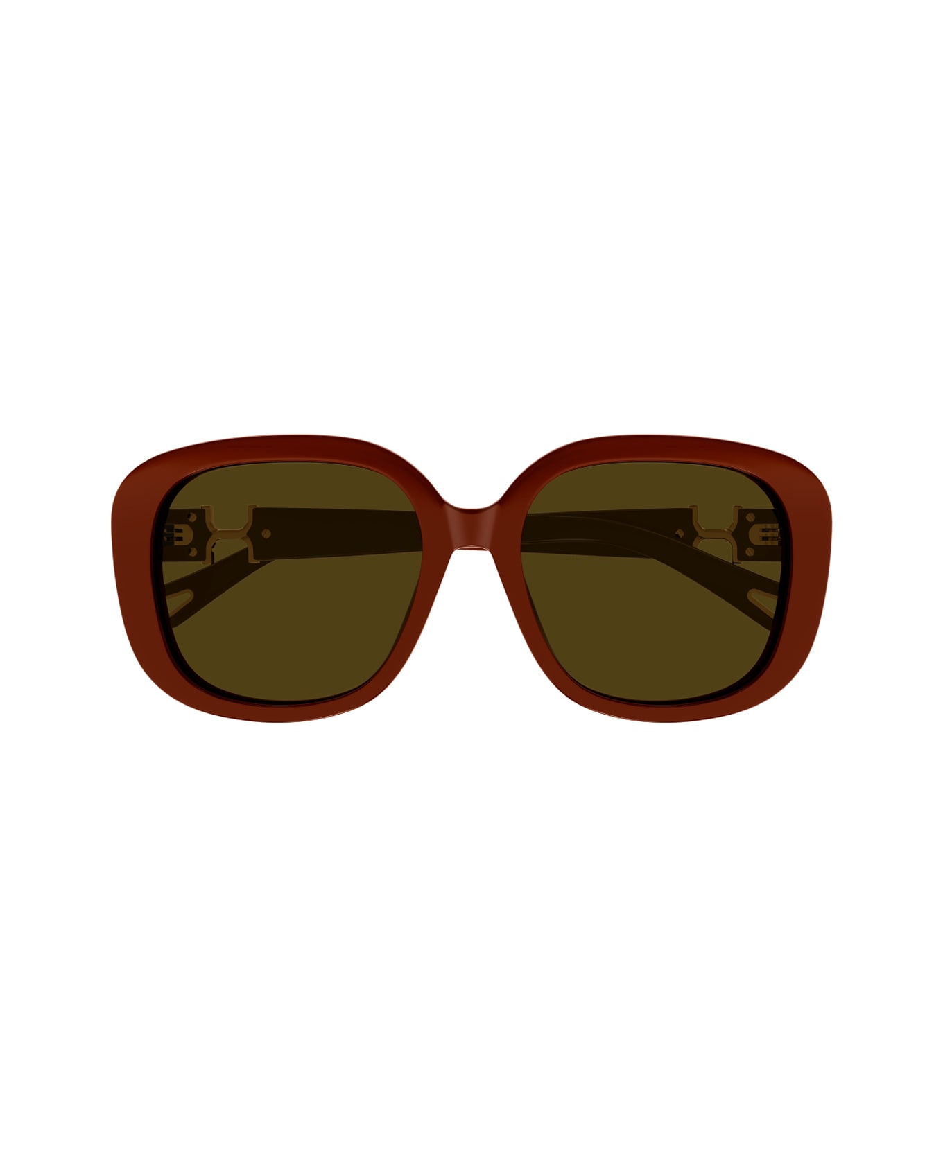 Chloé Ch0303sk Marcie-linea Chloé 004 Burgundy Brown Sunglasses - Bordeaux