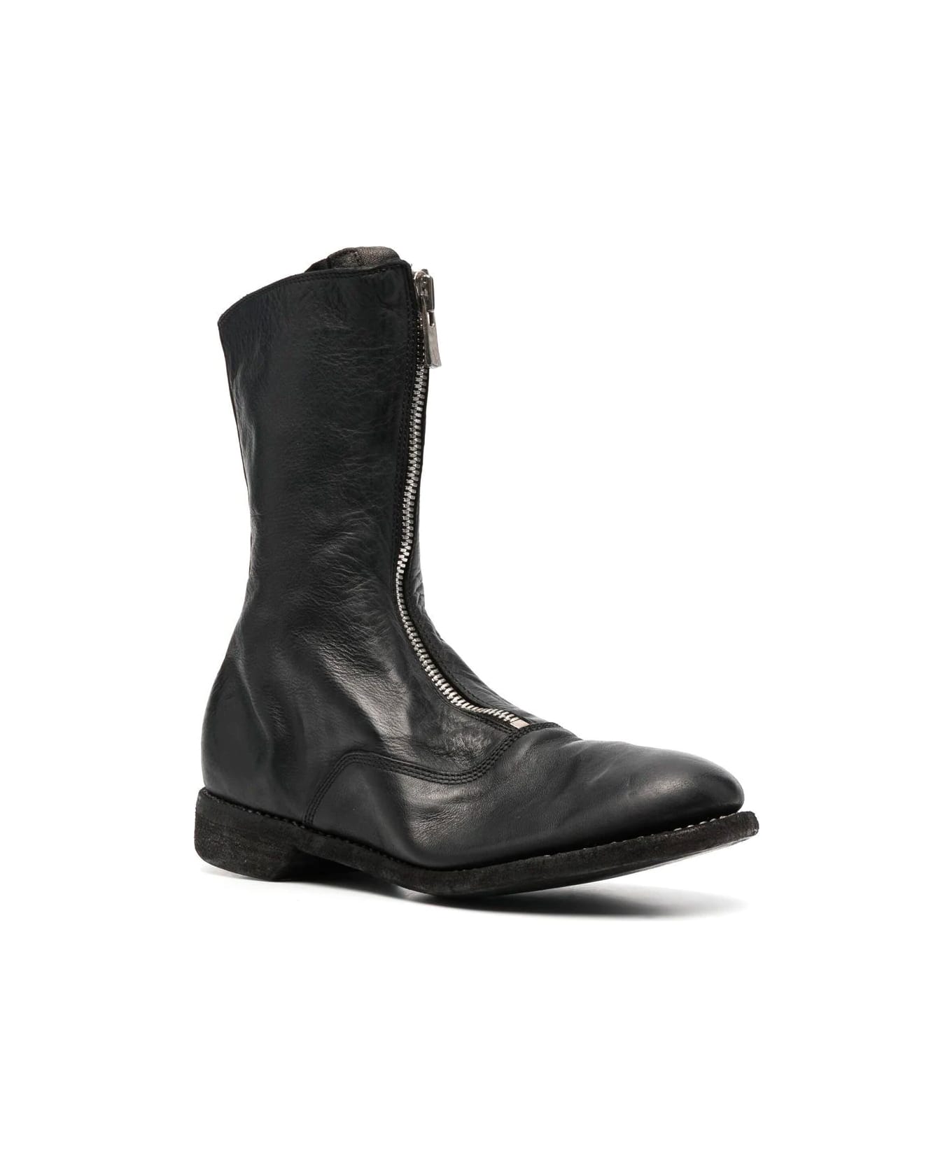 Guidi Front Zip Boot - Blkt Black ブーツ