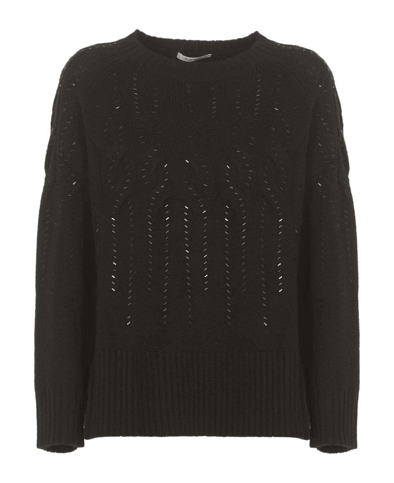 Kangra Sweater With Strass - Black