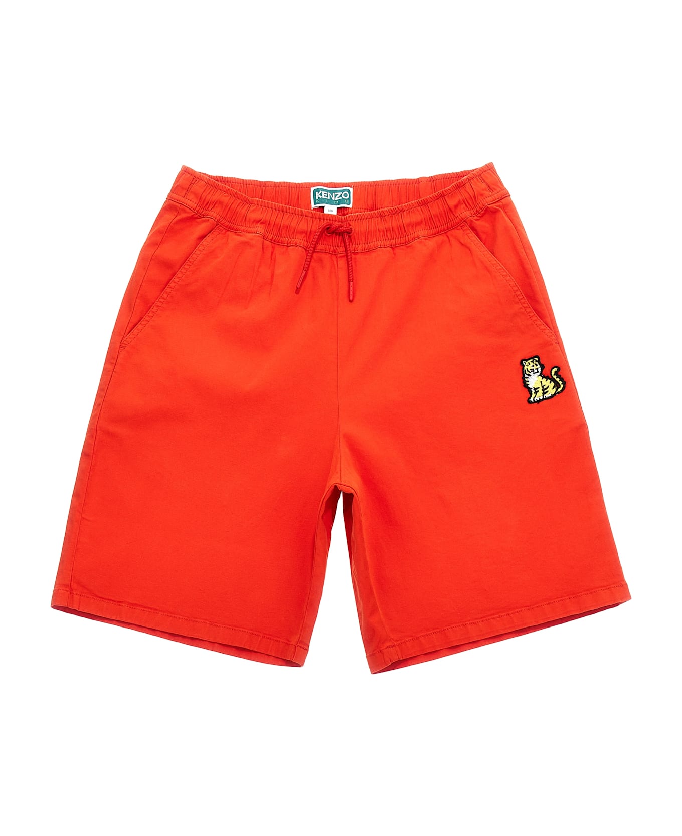 Kenzo Kids Embroidered Bermuda Shorts - Red