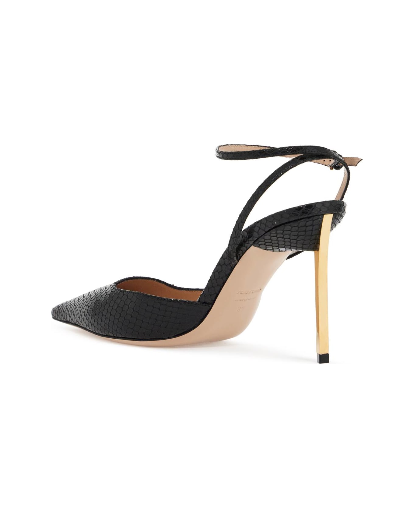 Tom Ford Cocco Print Slingback Dã©col - BLACK (Black)