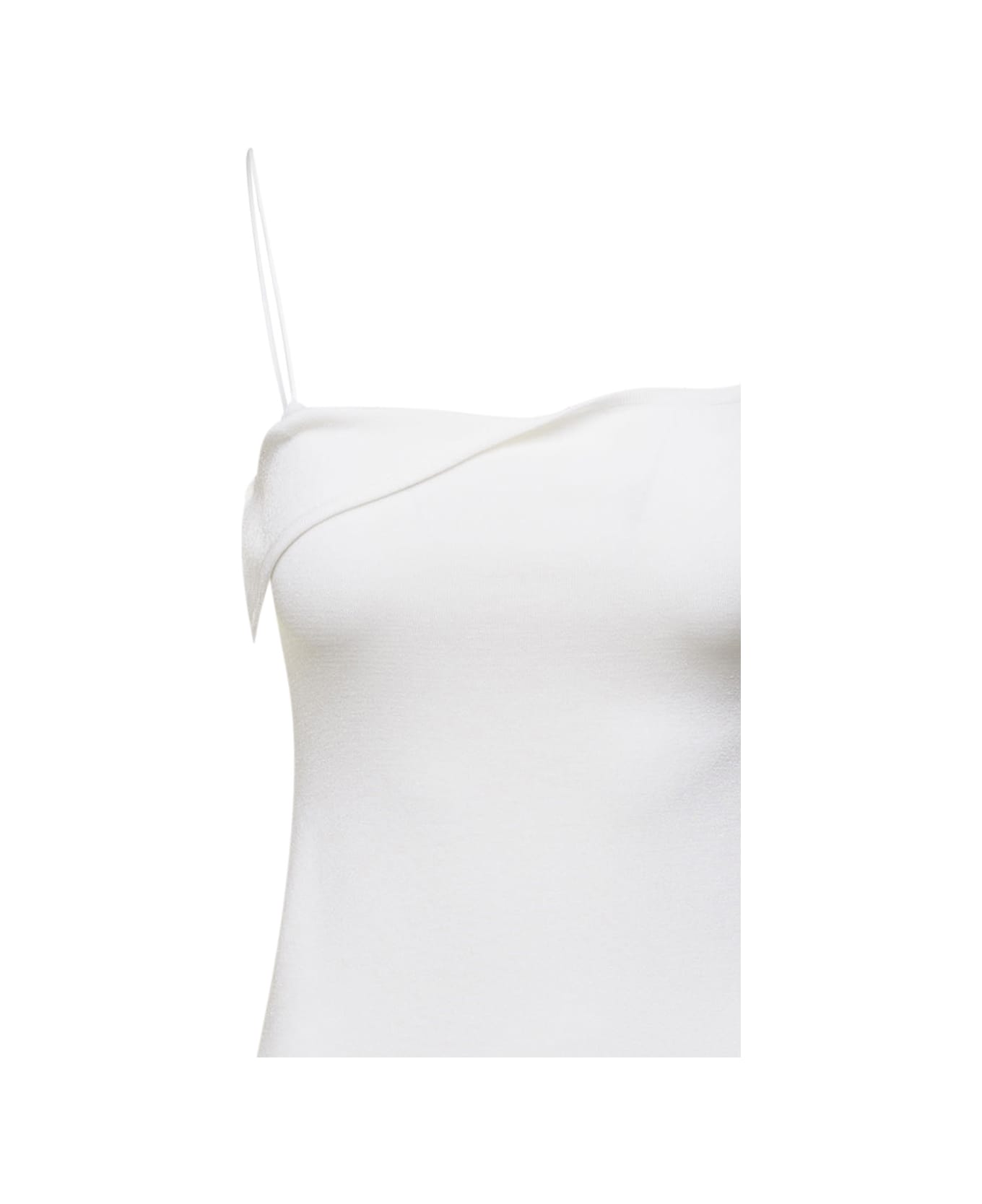 Jacquemus White 'la Robe Aro' Mermaid Dress In Viscose Woman - White