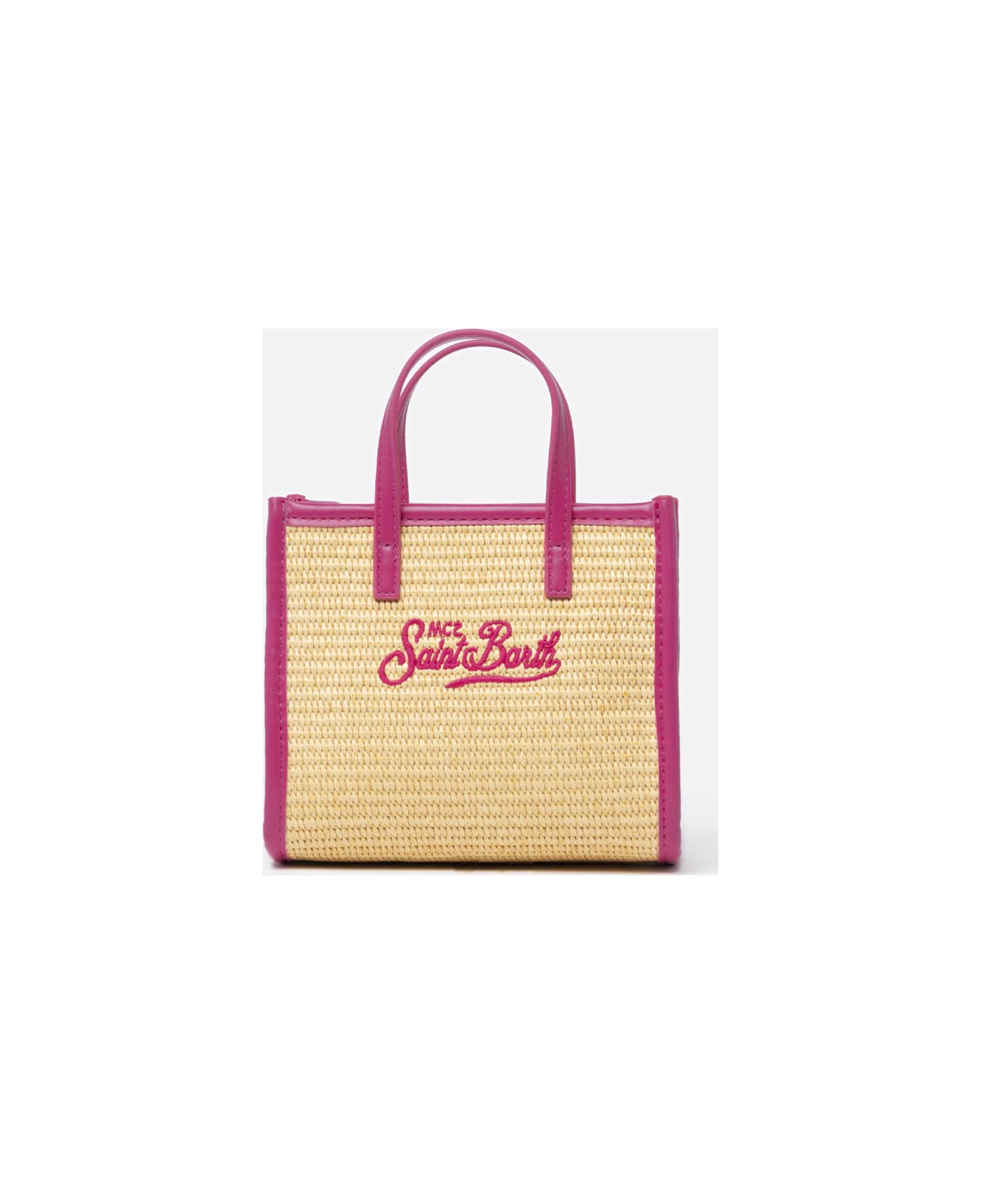 MC2 Saint Barth Beige Mini Vivian Straw Handbag - BEIGE