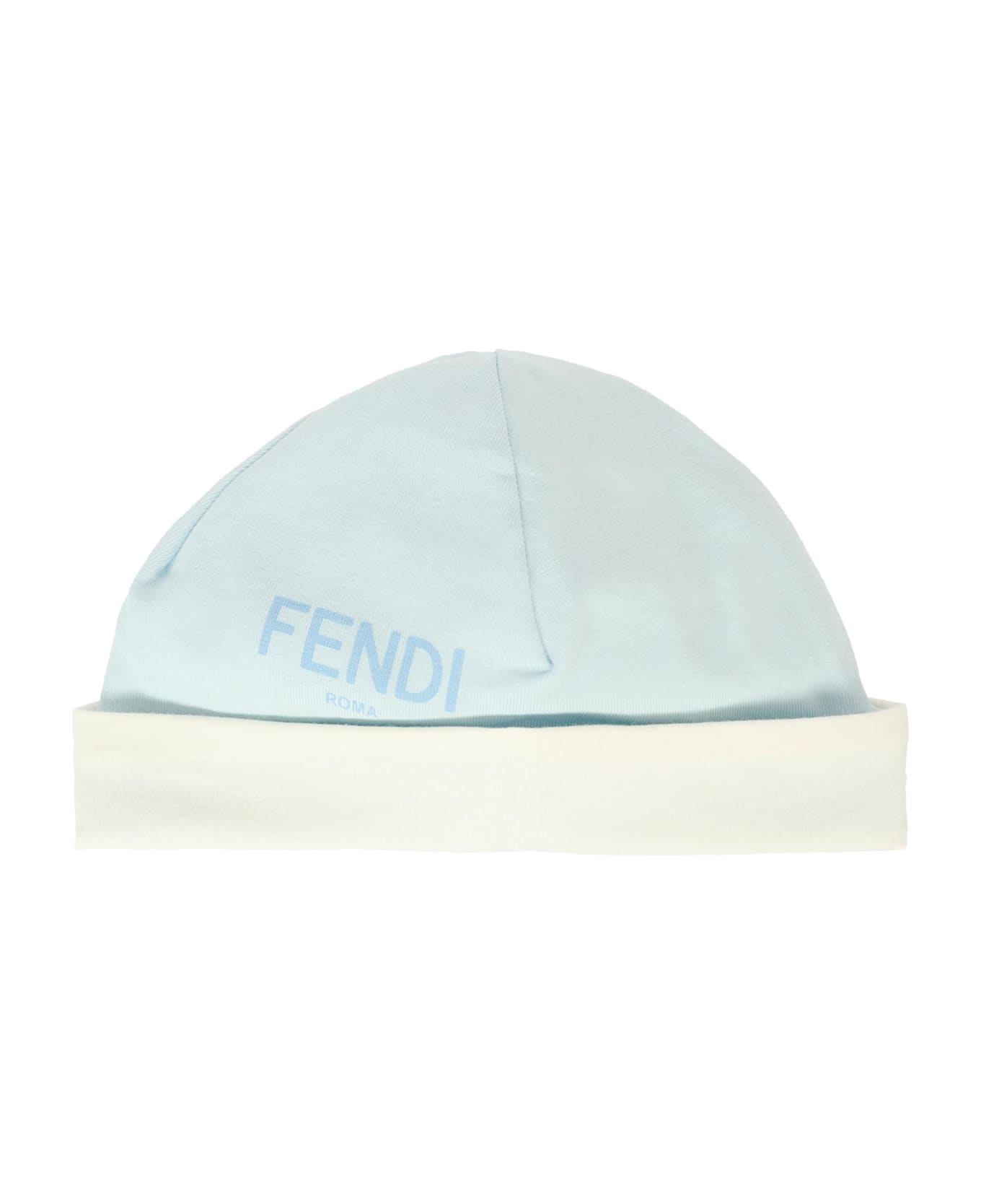 Fendi Light Blue Babygrow Suit For Baby Boy With Bear - Light Blue