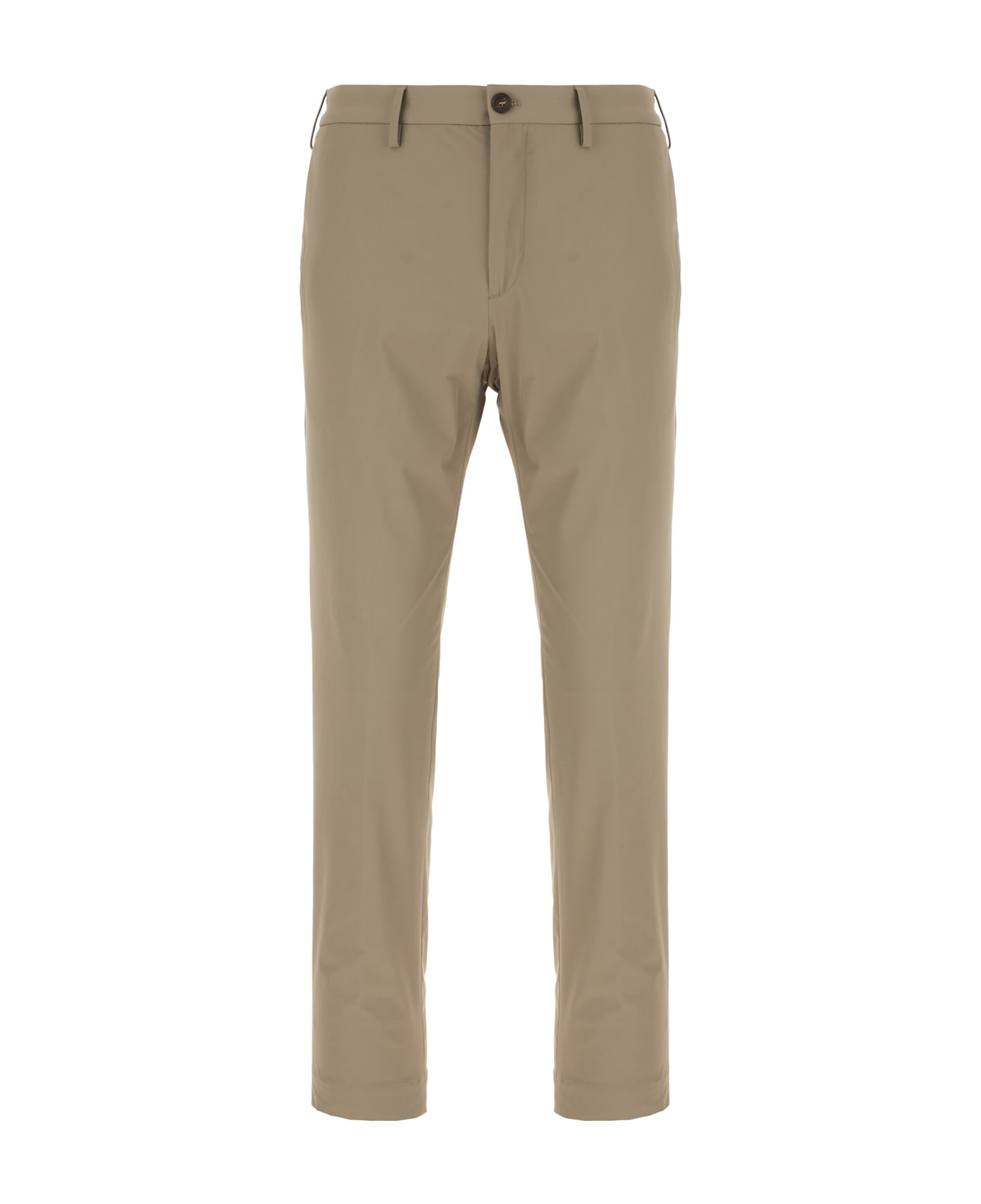 Incotex Dove Grey Stretch Nylon Pants - NOCE SCURO