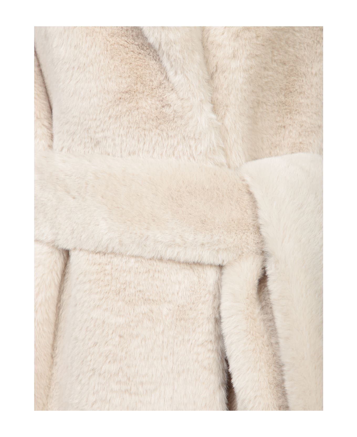 Herno Faux Fur Coat - Beige