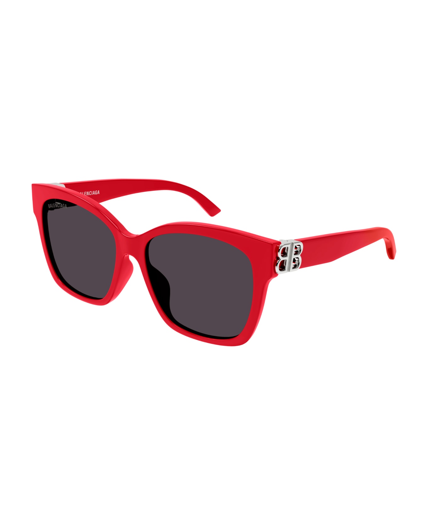 Balenciaga Eyewear BB0102SA Sunglasses - Red Silver Grey