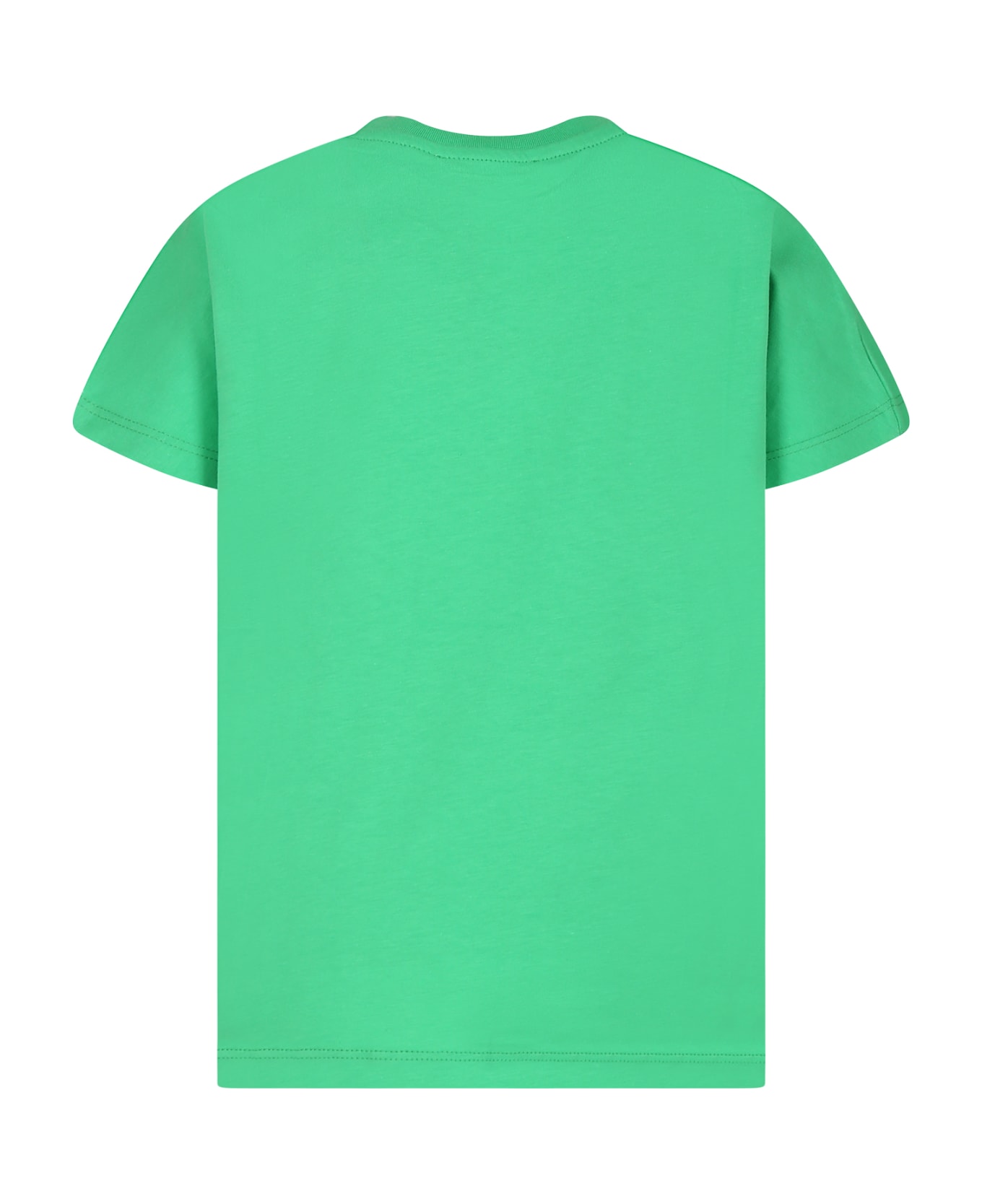 MSGM Green T-shirt For Kids With Logo - Green