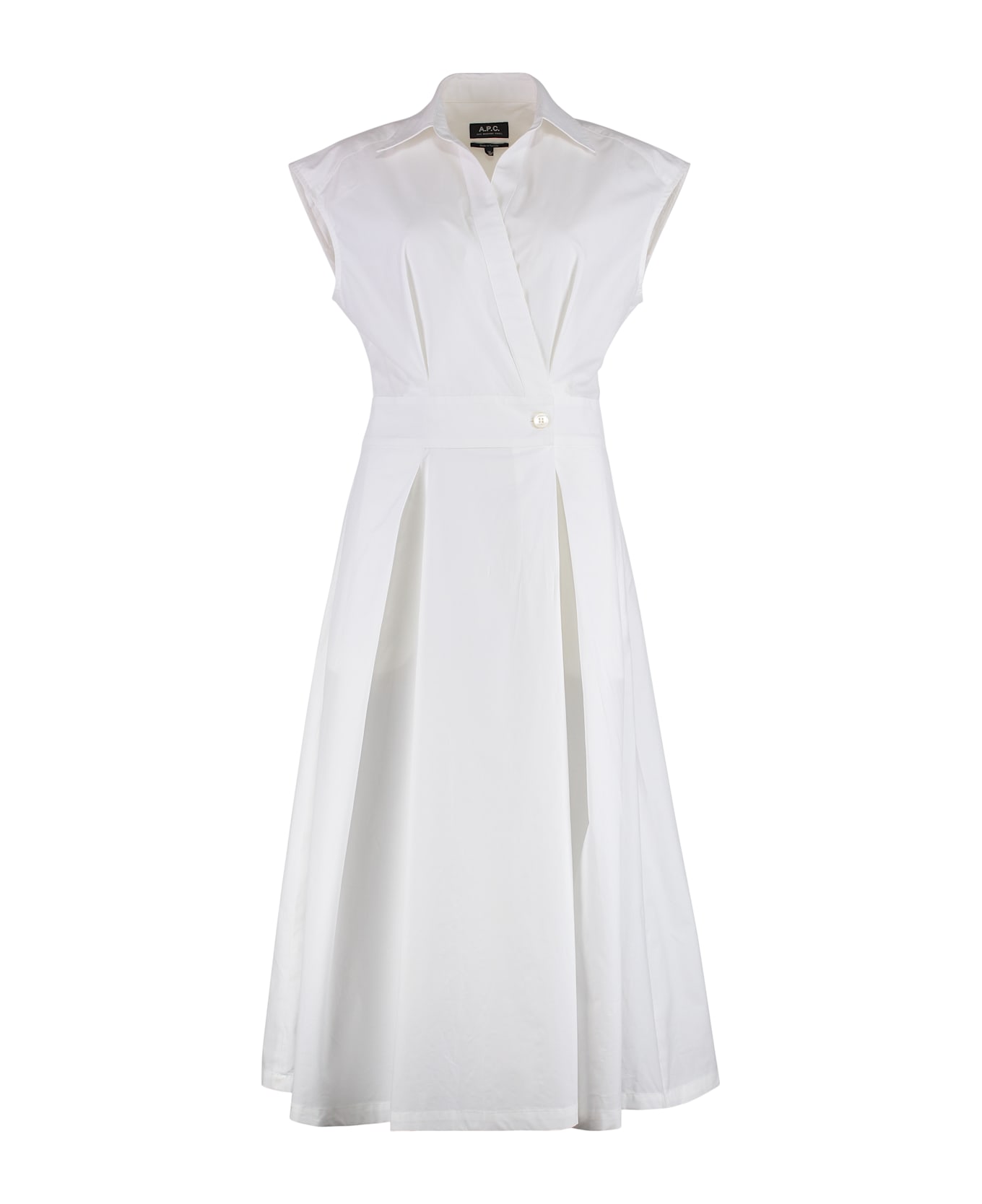 A.P.C. Cotton Poplin Shirtdress - White