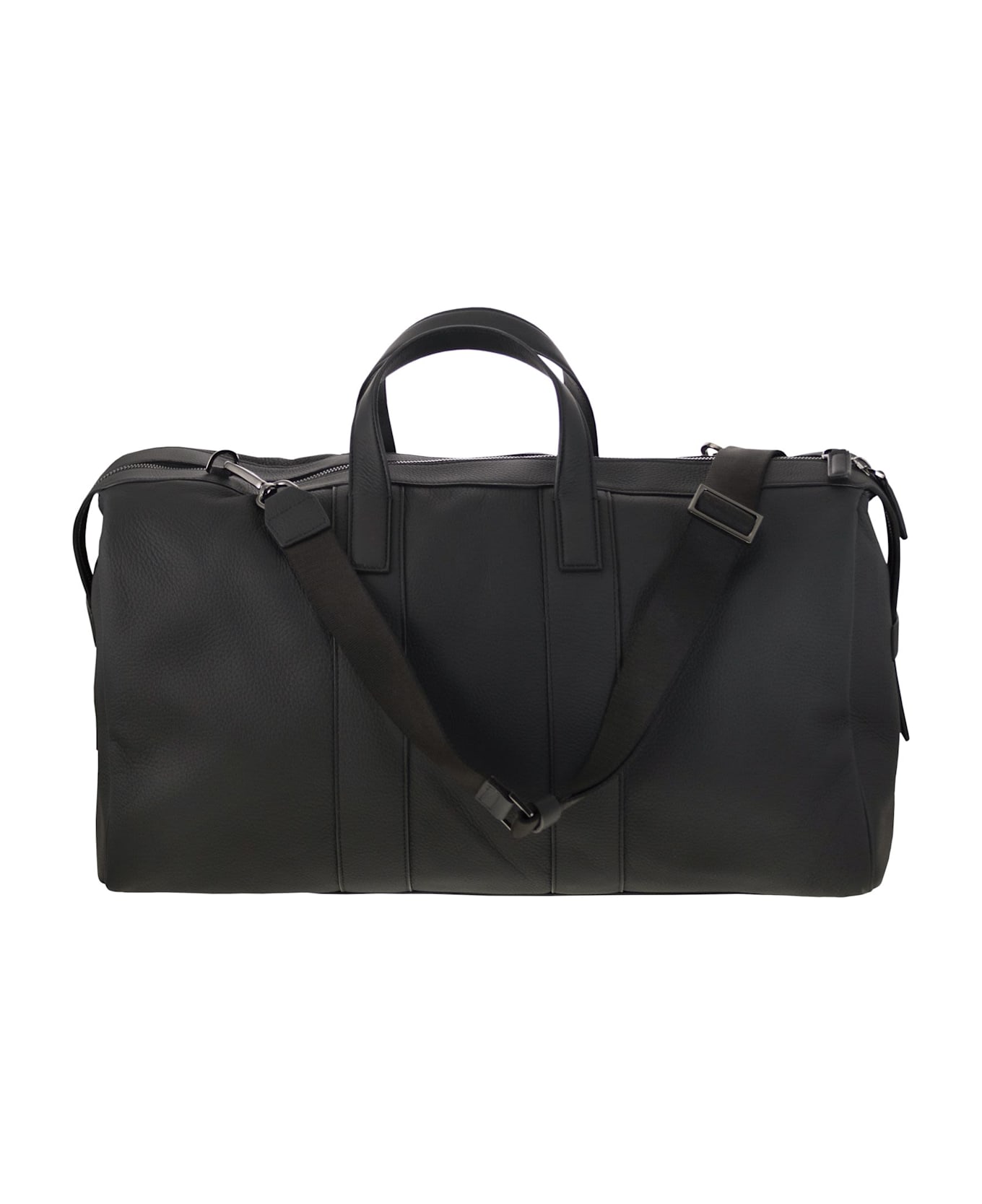 Kiton Deerskin Duffle Bag - Black