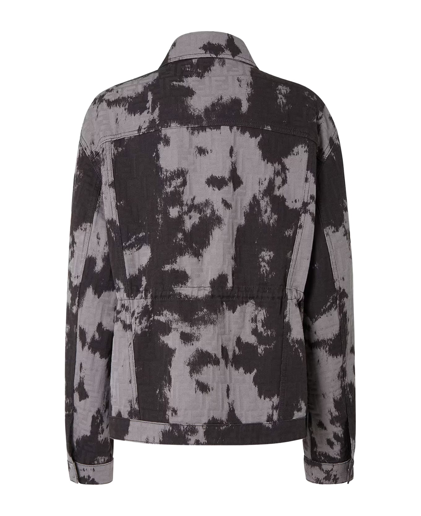 Fendi Ff Animalier Denim Jacket - Black