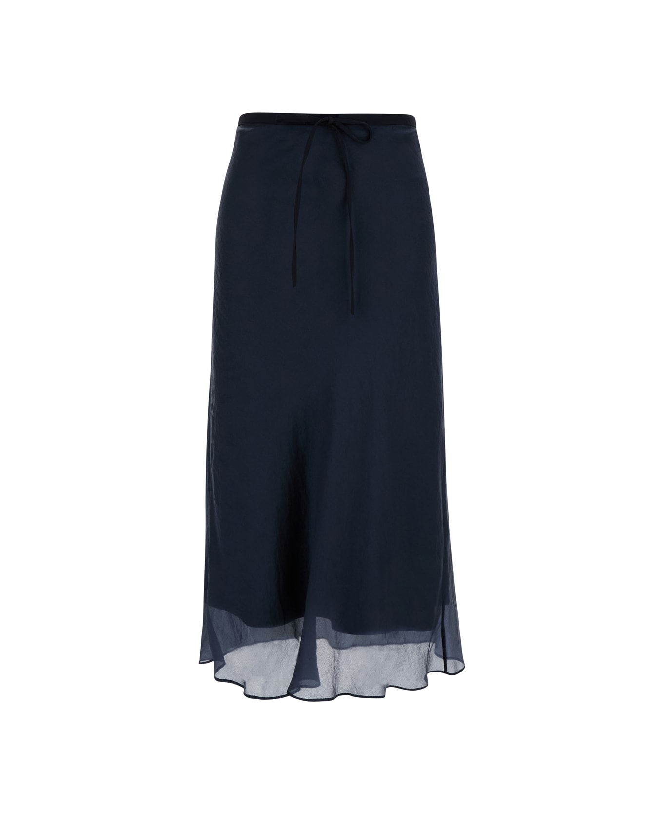 Dunst Layered Satin Skirt - Blu