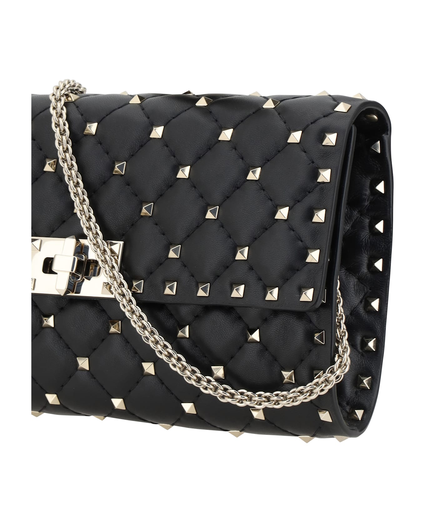 Valentino Garavani Rockstud Spike Shoulder Bag - Black