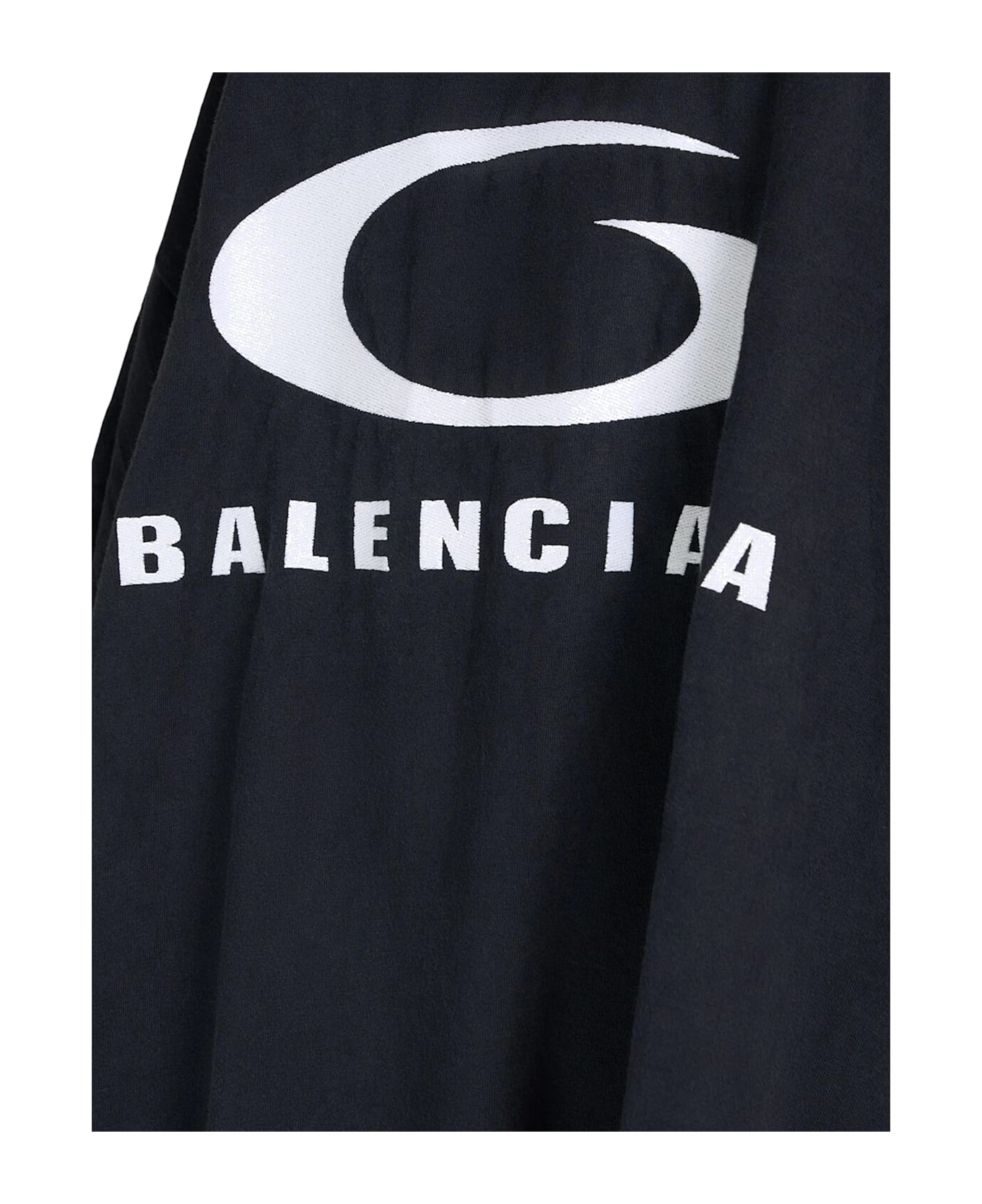 Balenciaga Icon Print T-shirt Dress - Black