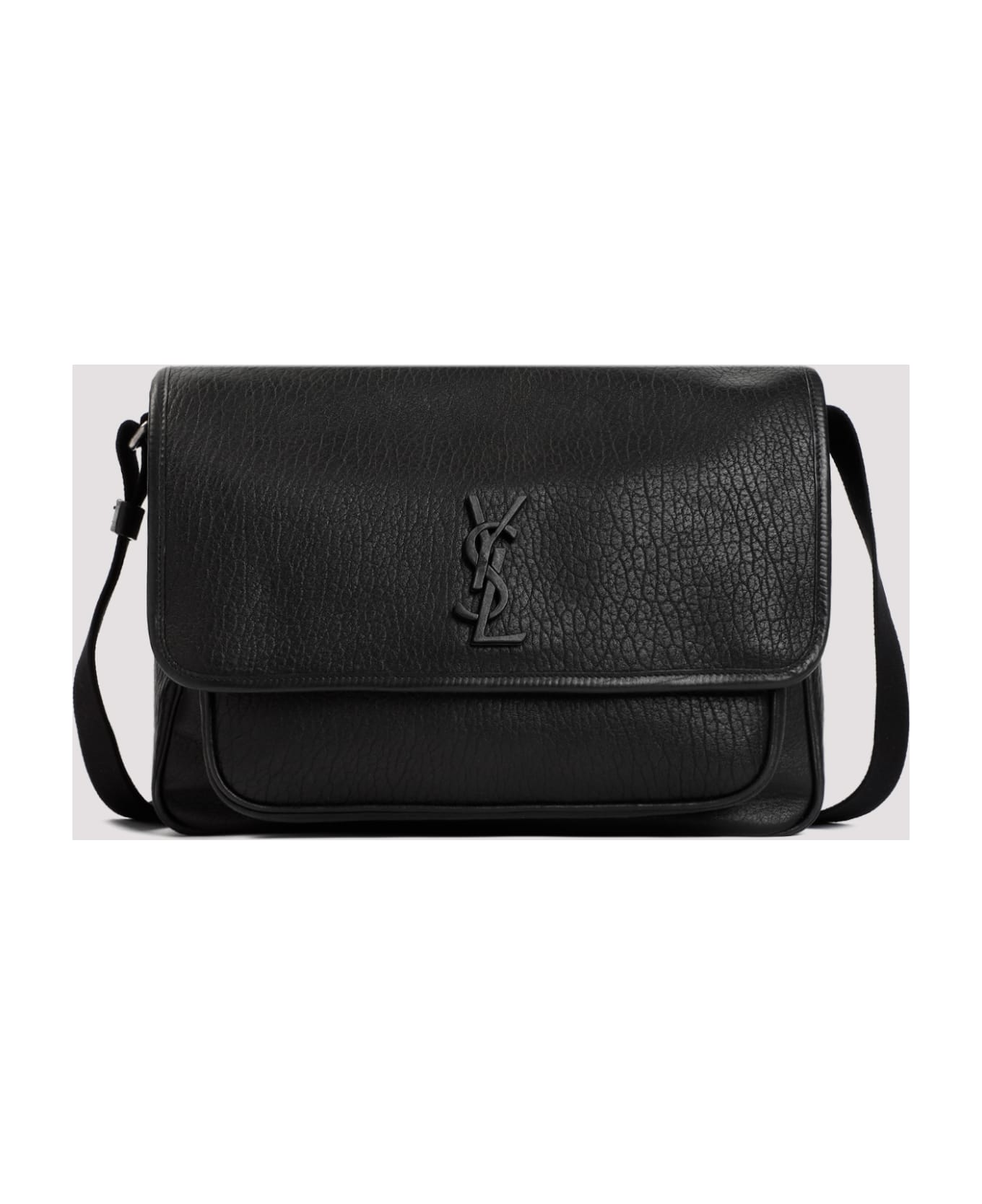 Saint Laurent Niki Logo Plaque Messenger Bag - Nero