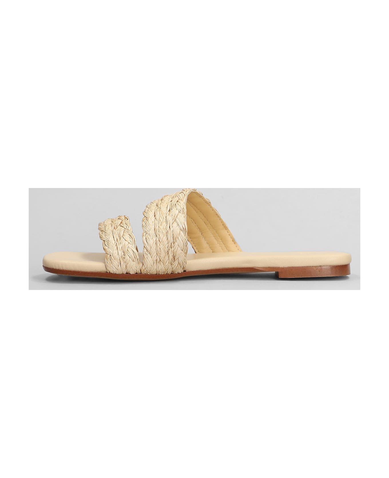 Castañer Paz-258 Flats In Beige Leather And Fabric - beige フラットシューズ