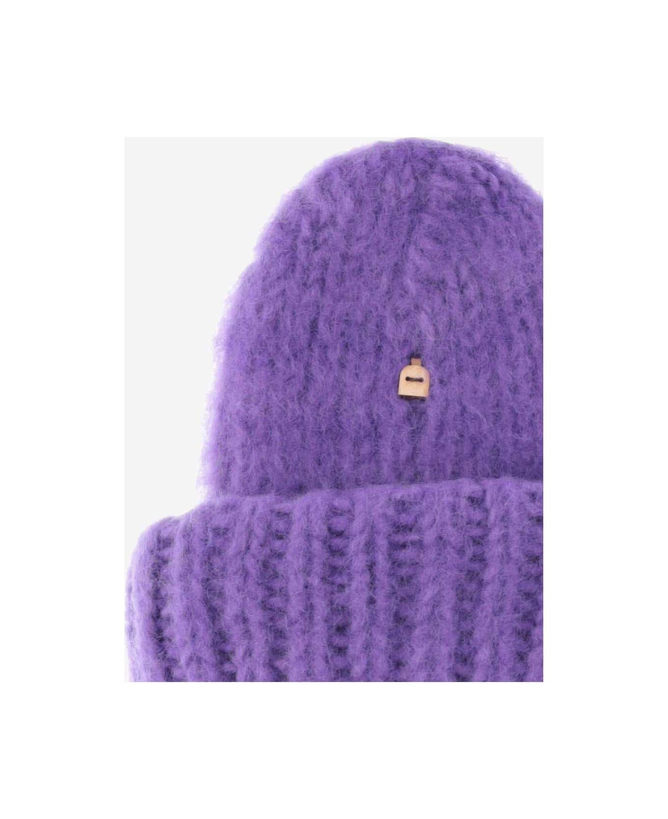 Myssy Wool Beanie Hat - Purple