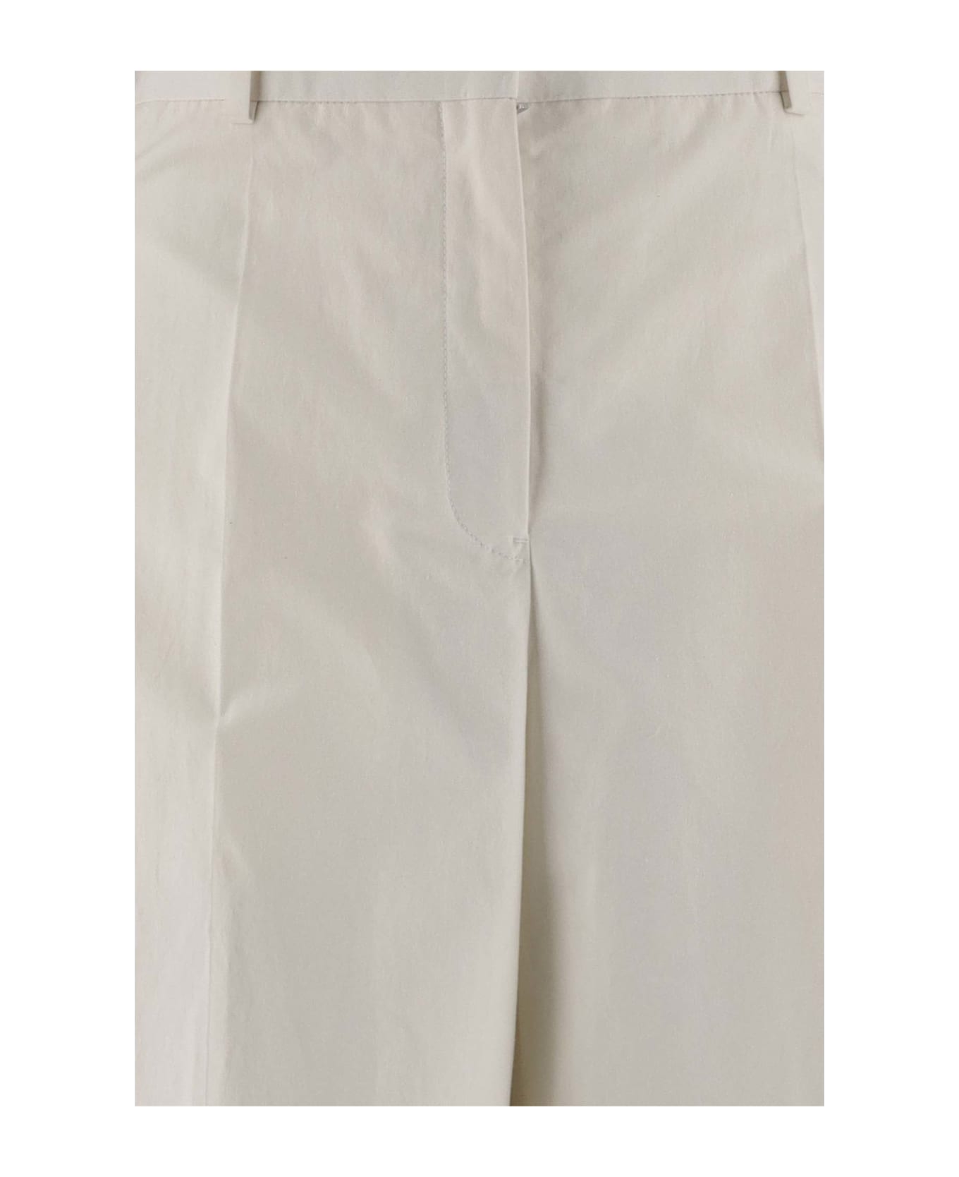 Jil Sander Straight-leg Cotton Pants - White