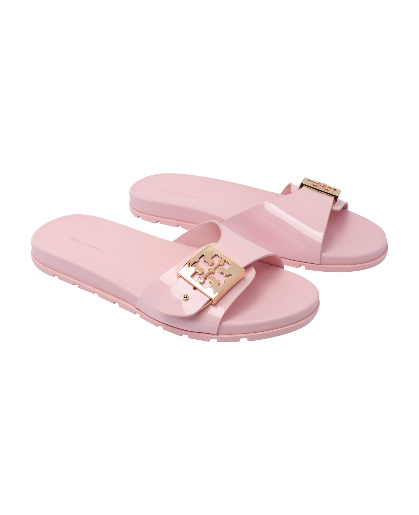 Tory Burch Buckle Slide Sandals - Pink
