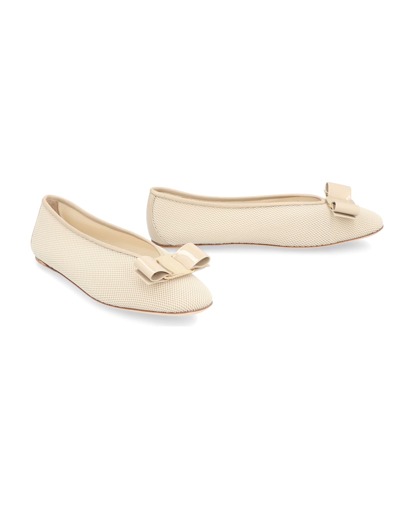 Ferragamo Vara Ballet Flats - grey