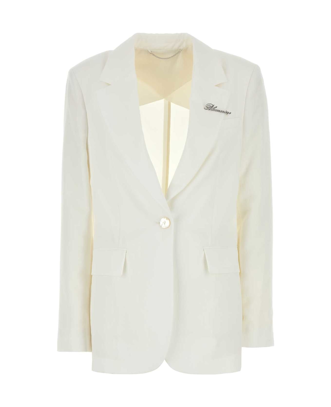 Blumarine Gabardine Blazer - WHITEPEARL