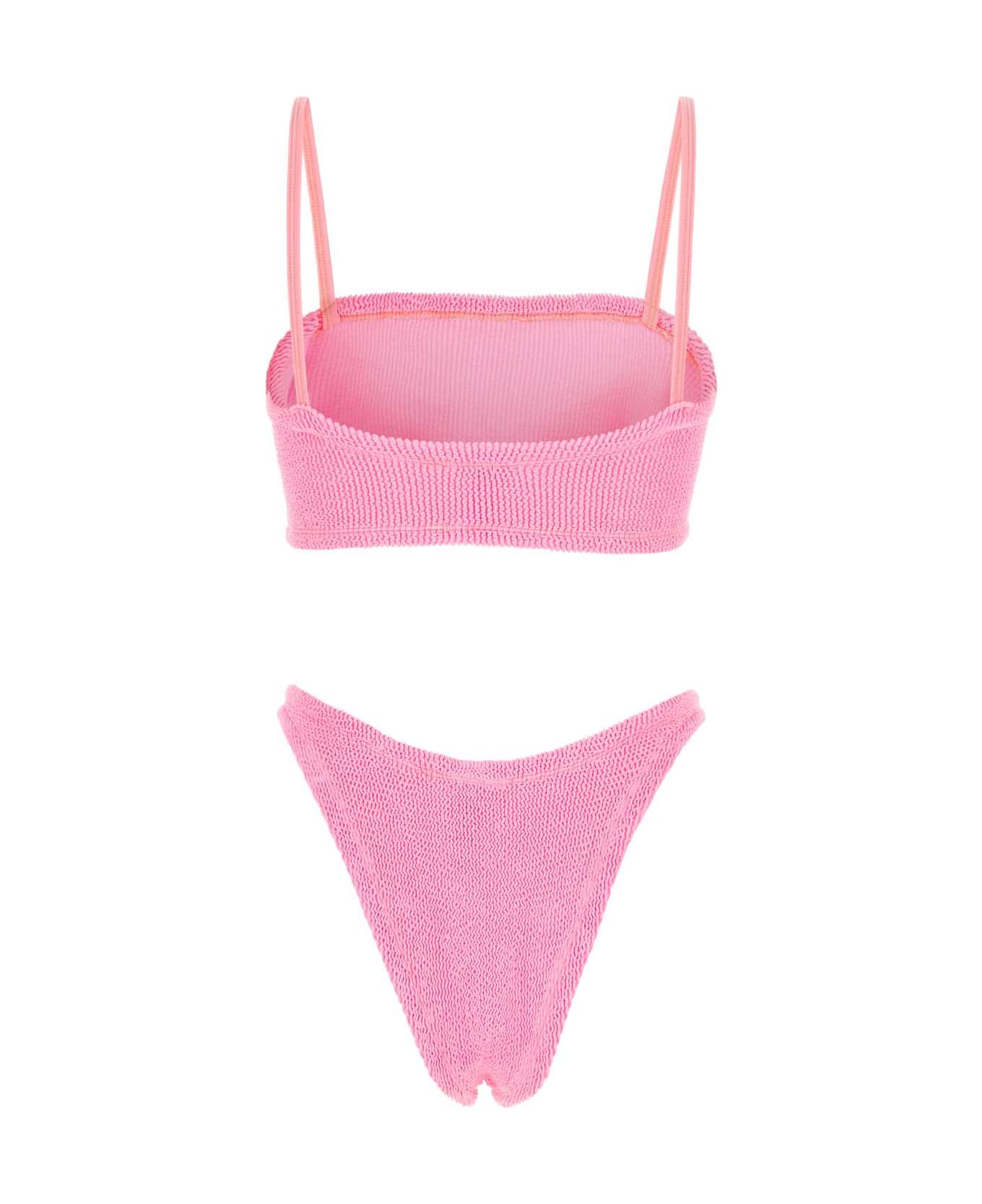 Hunza G Fluo Pink Stretch Nylon Gigi Bikini - BUBBLEGUM