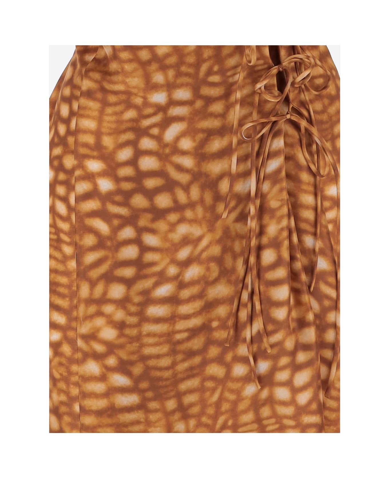 Dries Van Noten Silk Long Dress - Brown